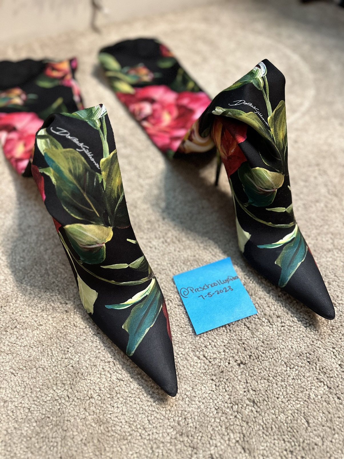 Dolce & Gabbana Dolce & Gabbana Floral Boots Size US 10.5 / IT 40.5 - 5 Thumbnail