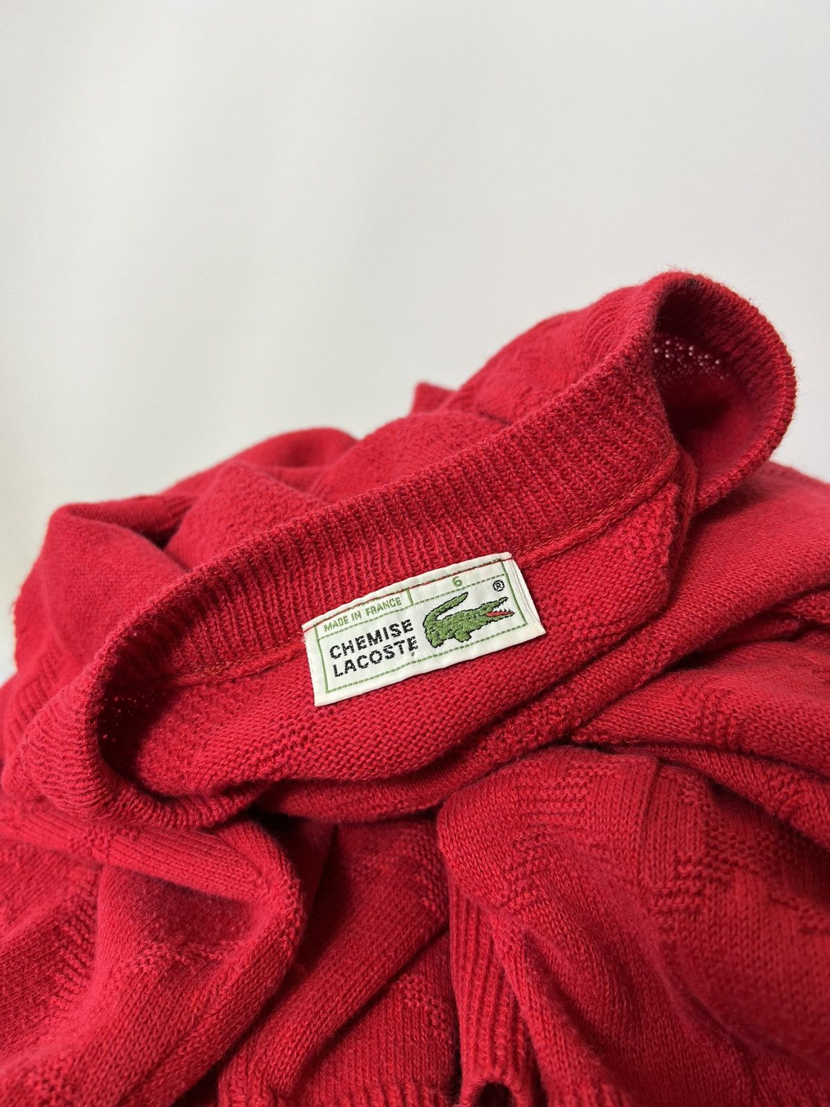 Lacoste × Vintage Vintage Lacoste chemise knit sweater Size US L / EU 52-54 / 3 - 3 Thumbnail