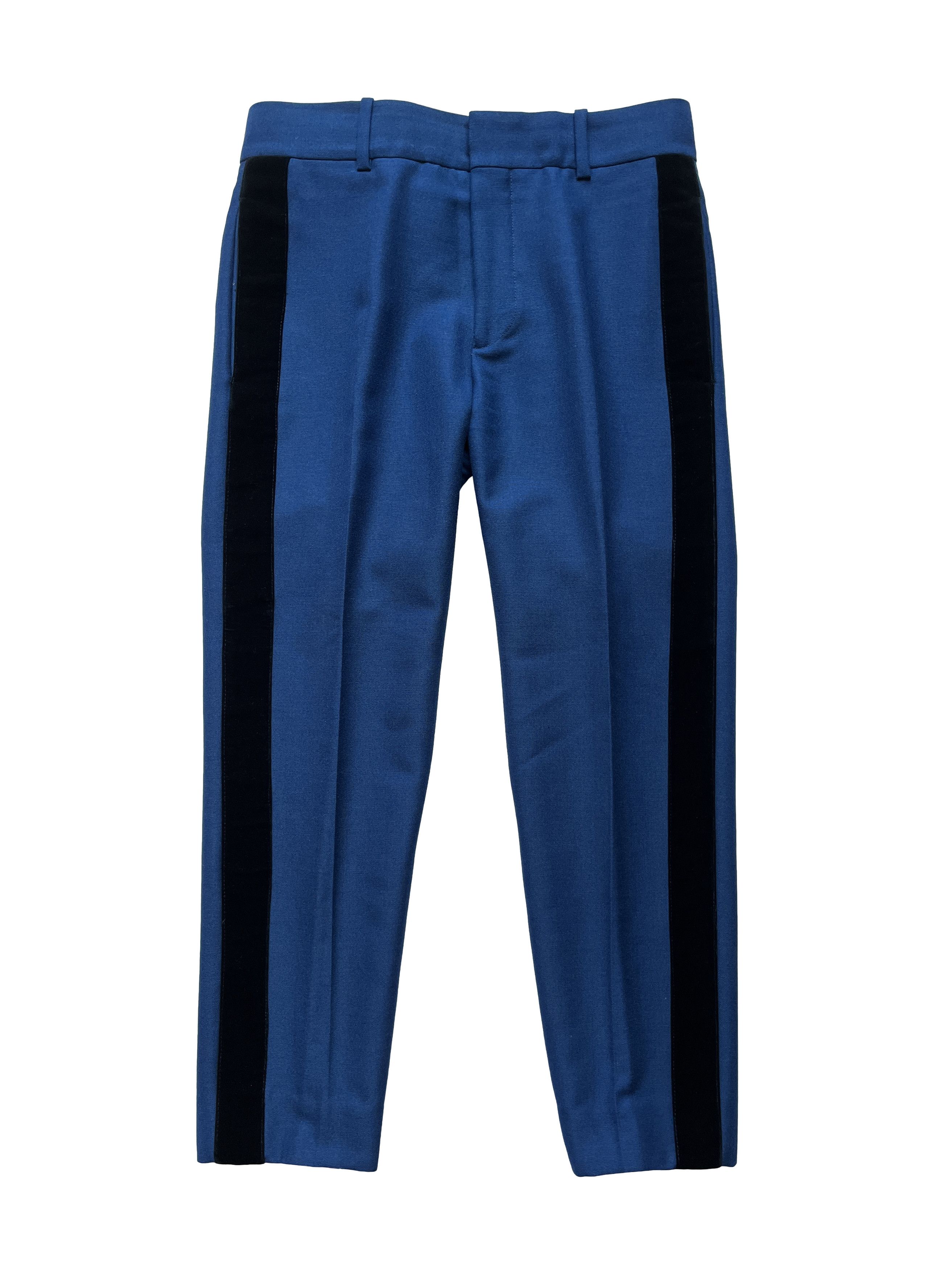 パンツ Alexander Mcqueen Navy Blue Wool Pant Alexander McQueen Tailored Straight-Leg Suit Trousers in