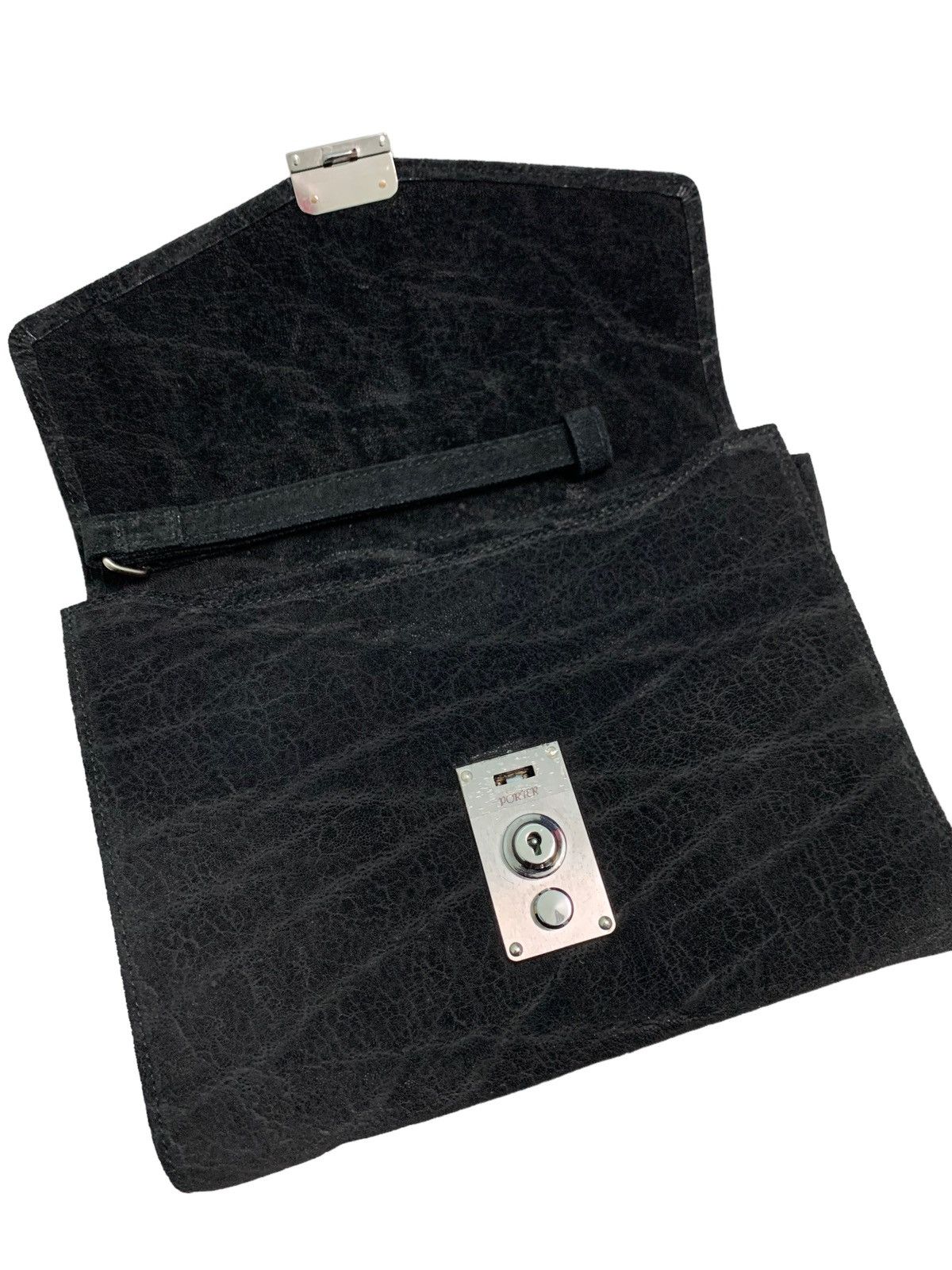 Porter Vintage Porter Leather Clutch Bag With Key Size ONE SIZE - 3 Thumbnail