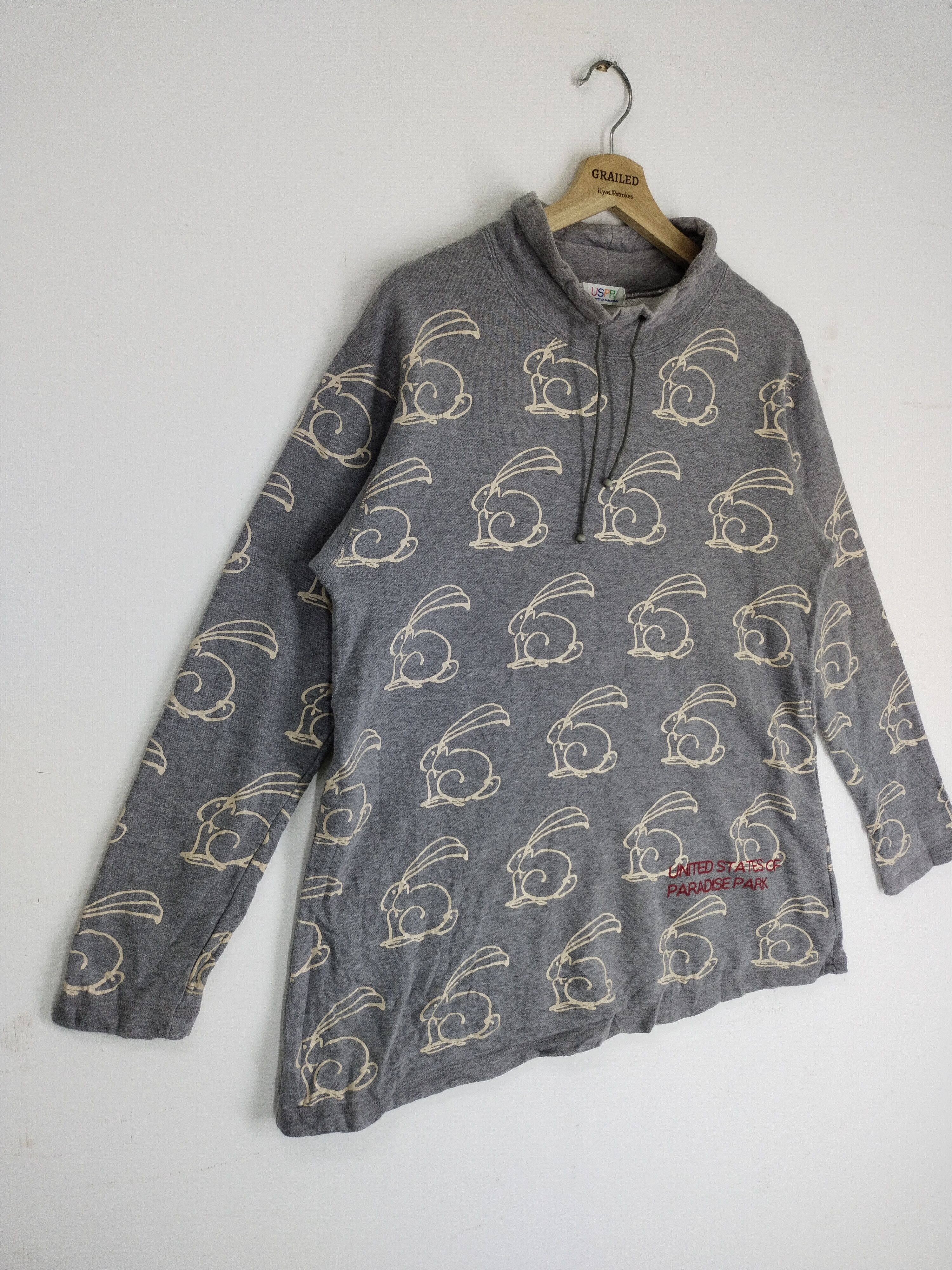 Japanese Brand × Other × Vintage VTG UNITED STATES OF PARADISE PARK USPP RABBIT FULL PRINT Size US M / EU 48-50 / 2 - 2 Thumbnail