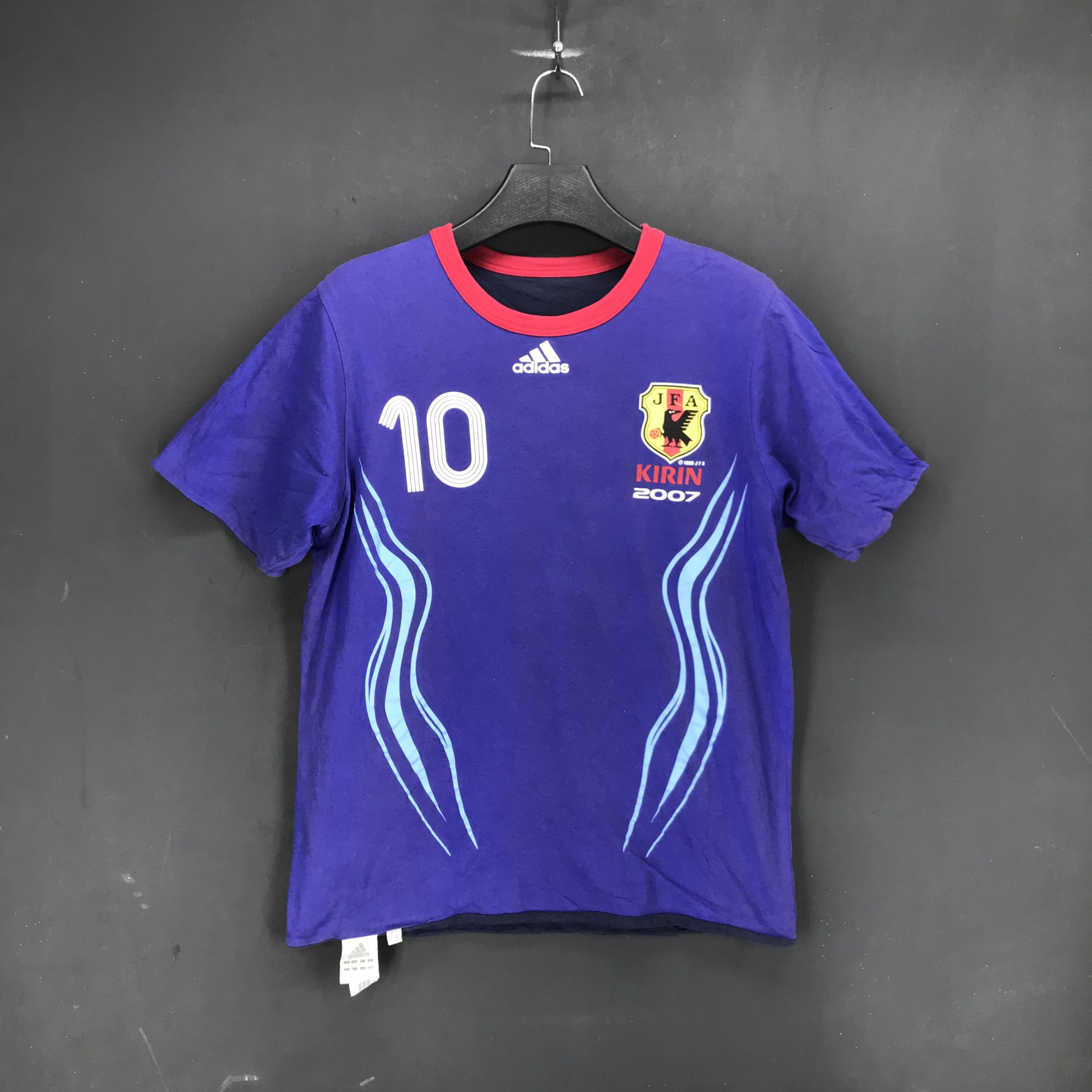 image of Adidas Jfa Kirin 2007 Japan Tees 1857-73 in Purple, Men's (Size Large)