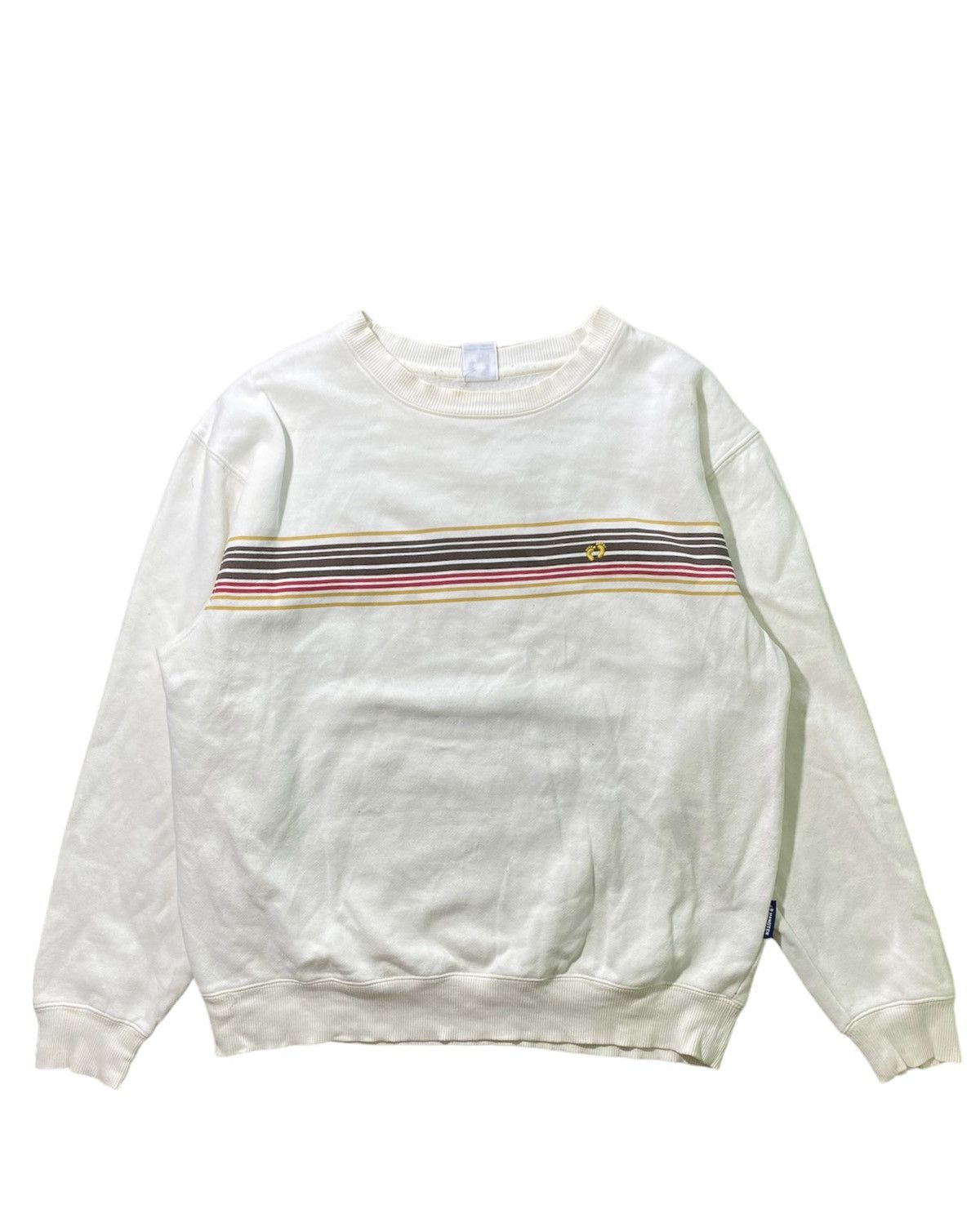 Hang Ten × Vintage Vintage Hang Ten Sweatshirt Small Logo Stripes White Size L Size US L / EU 52-54 / 3 - 1 Thumbnail