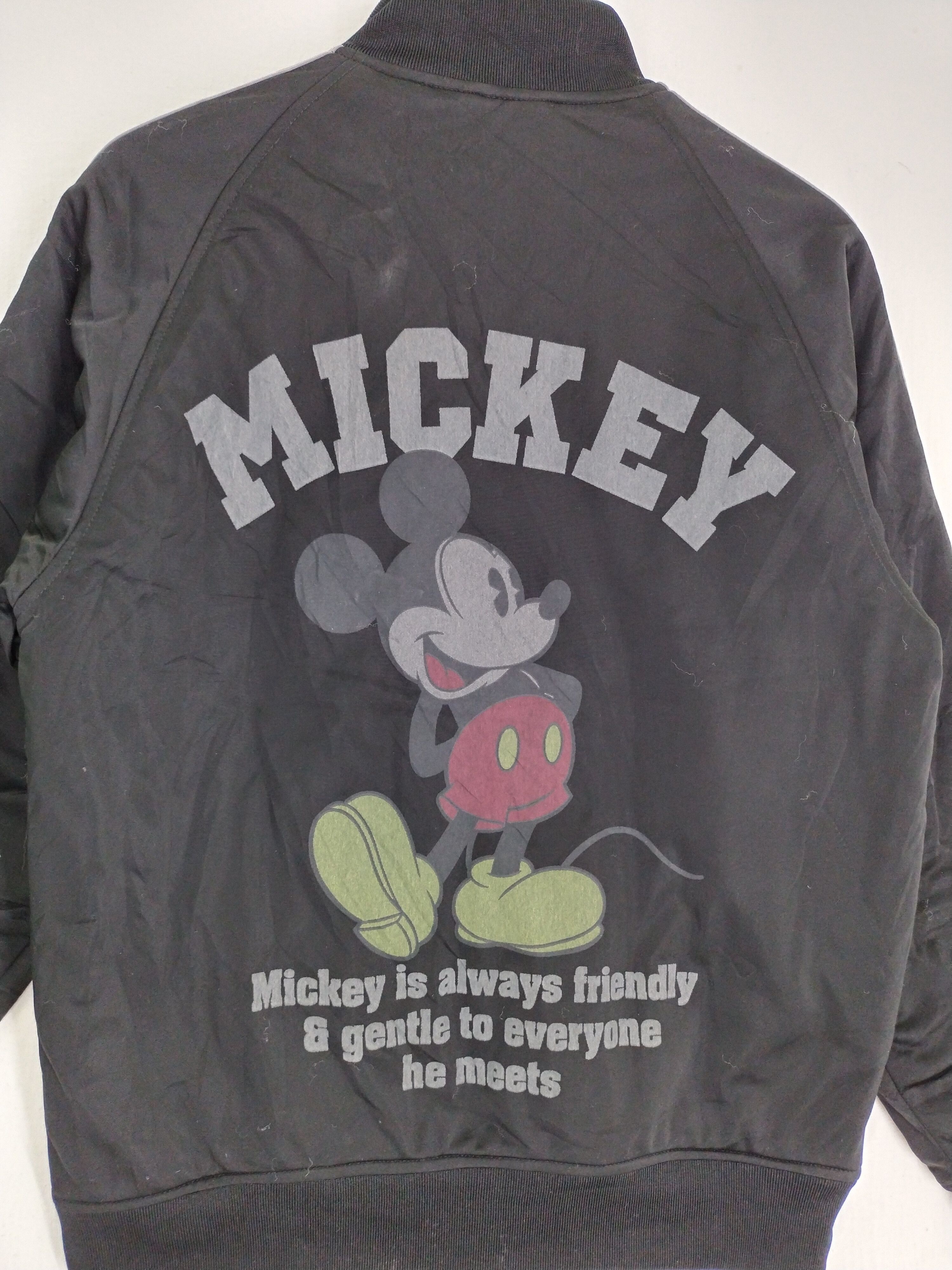 Cartoon Network × Disney × Mickey Mouse VINTAGE MICKEY ZIPPER BLACK JACKET Size US M / EU 48-50 / 2 - 2 Thumbnail