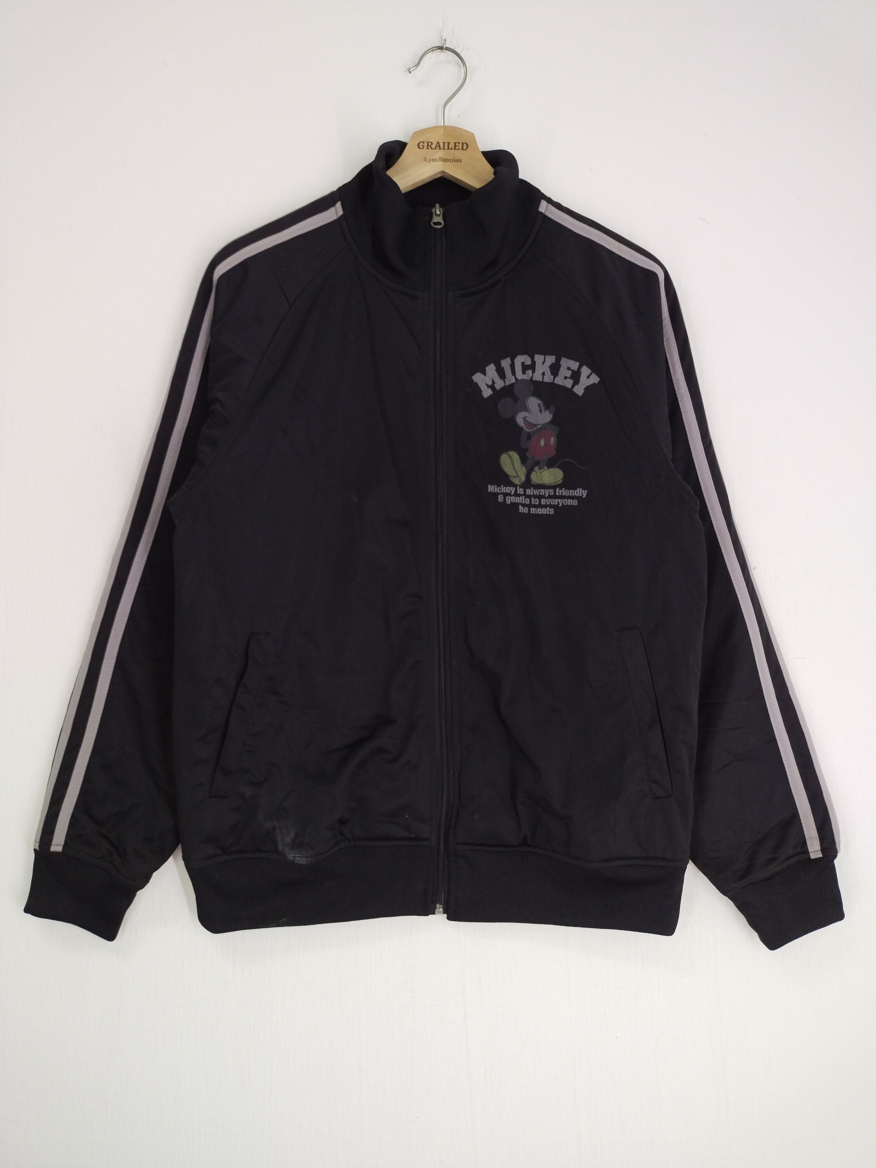 Cartoon Network × Disney × Mickey Mouse VINTAGE MICKEY ZIPPER BLACK JACKET Size US M / EU 48-50 / 2 - 6 Thumbnail