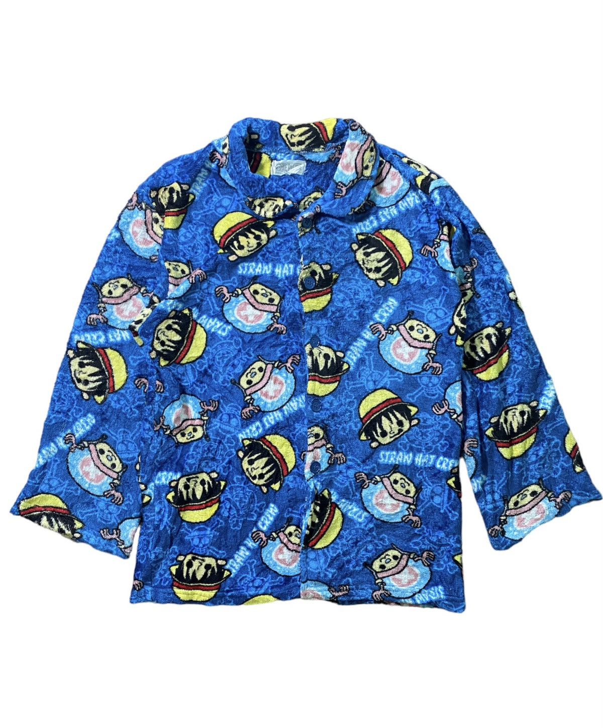 Anime × One Piece × Vintage Vintage One Piece All Over fleece Button Up Size M Size US M / EU 48-50 / 2 - 1 Thumbnail