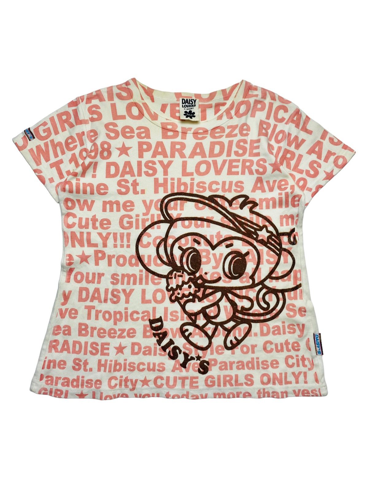 image of Angel Blue x Hysteric Glamour 2000S Daisy Lovers - All Over Printed Baby Tee in White, Women's (Siz