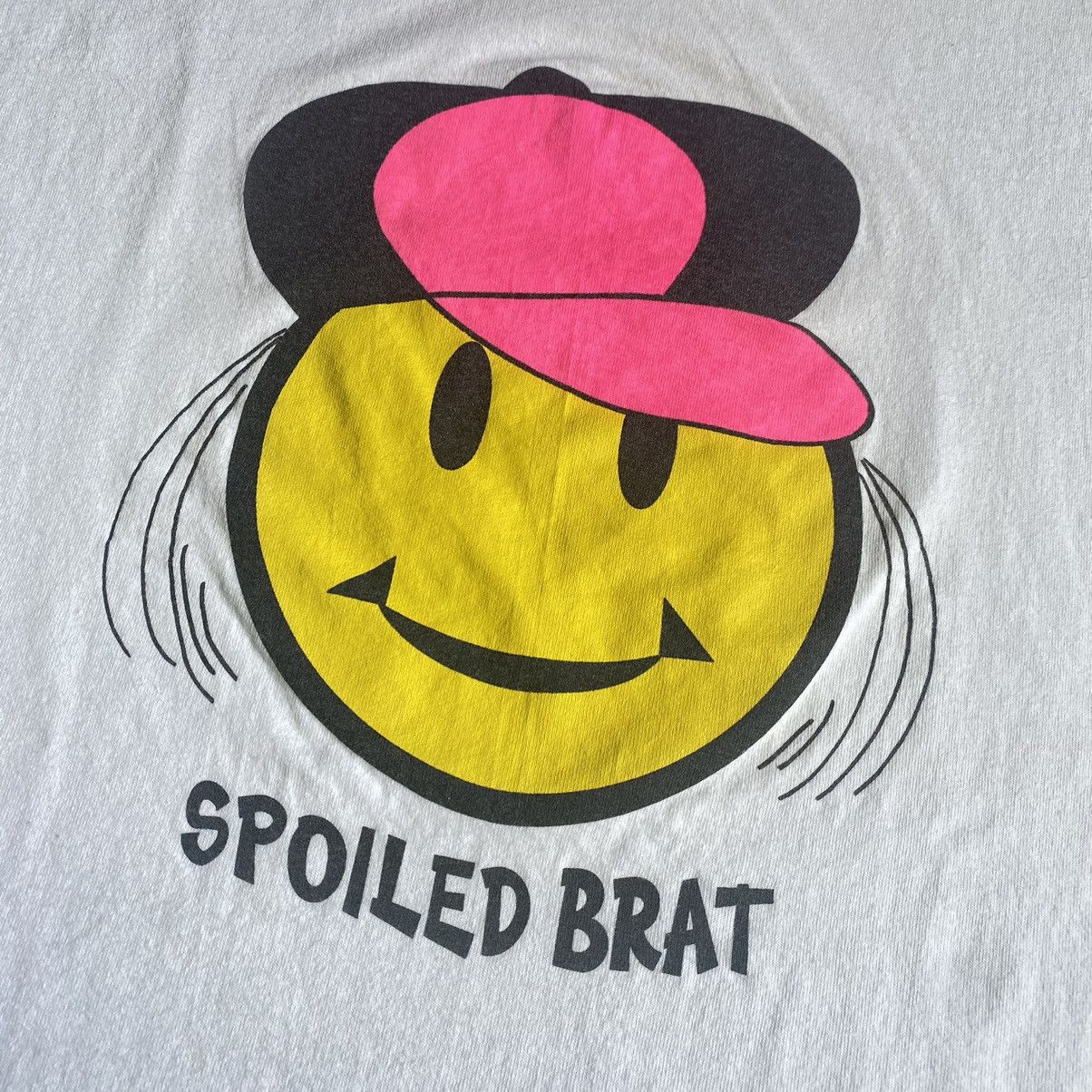 Vintage Vintage 1990s Spoiled Brat Smiley Parody Funny Logo T Shirt Size US XL / EU 56 / 4 - 3 Thumbnail