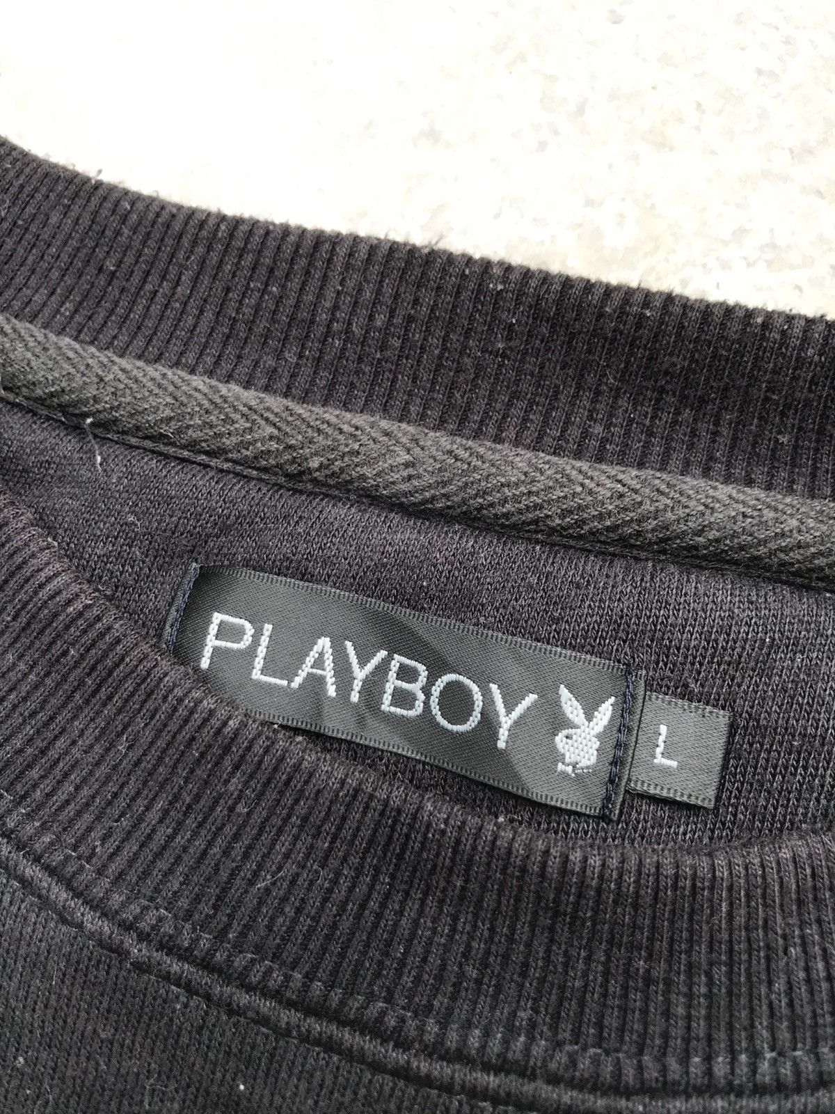 Playboy 💥RARE💥Vintage 90s Spellout PLAYBOY Bunny Black Jumper Sz L Size US L / EU 52-54 / 3 - 7 Thumbnail
