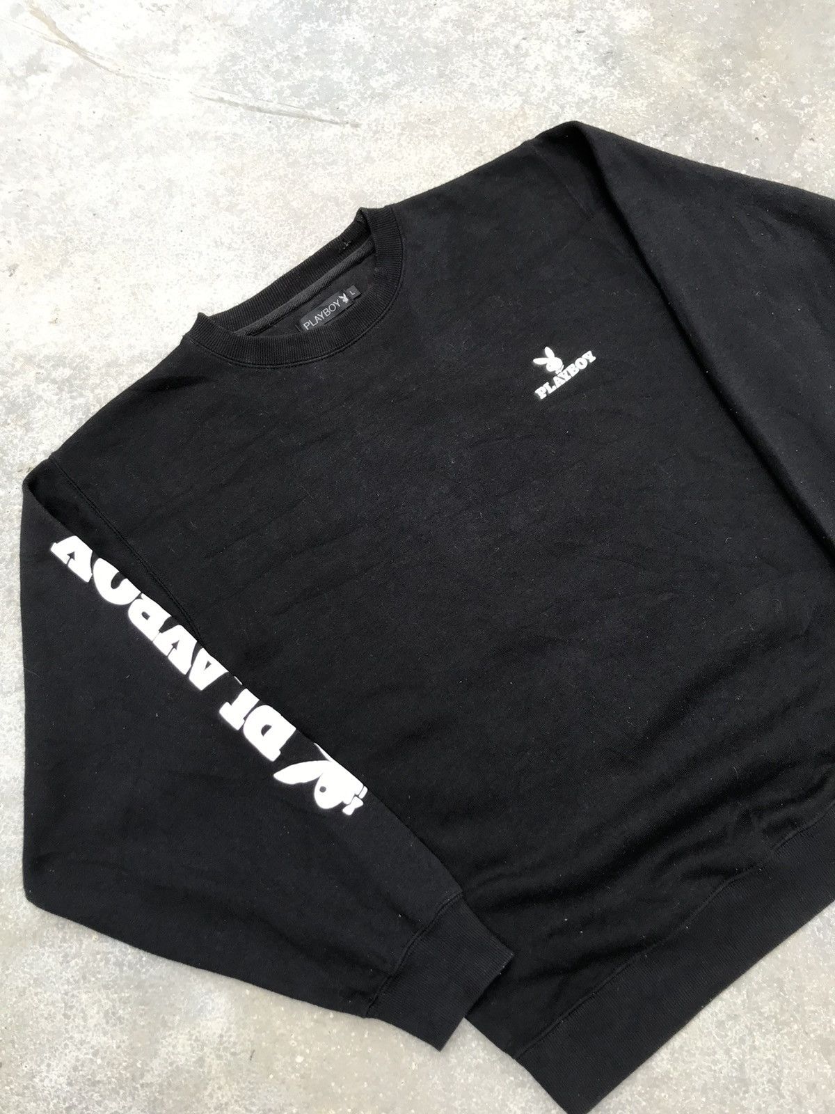 Playboy 💥RARE💥Vintage 90s Spellout PLAYBOY Bunny Black Jumper Sz L Size US L / EU 52-54 / 3 - 5 Thumbnail