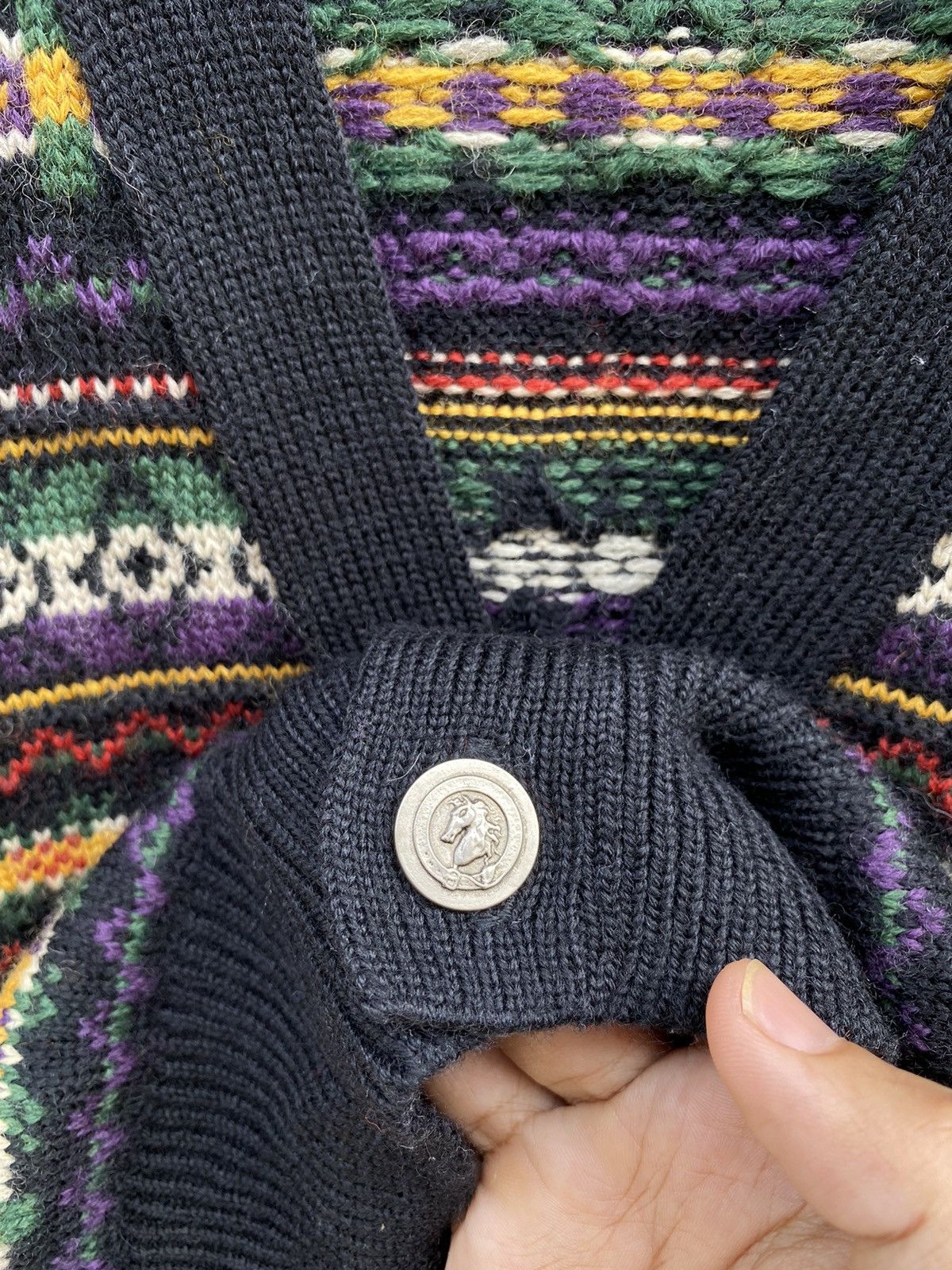 Beauty Beast 💥RARE💥 “PAGE BOY” JAPAN Multicolor Cardigan COOGI Style Size US M / EU 48-50 / 2 - 5 Thumbnail