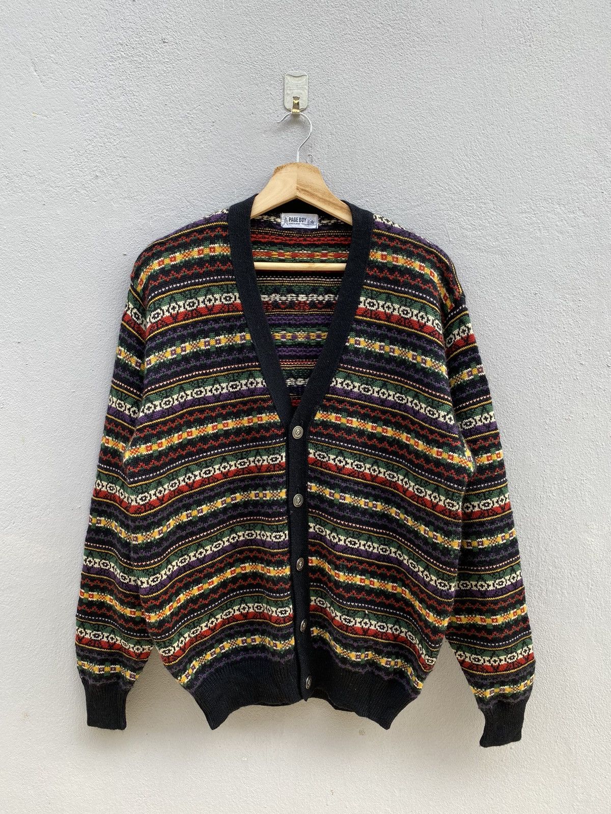 Coogi 💥RARE💥 “PAGE BOY” JAPAN Multicolor Cardigan COOGI Style | Grailed