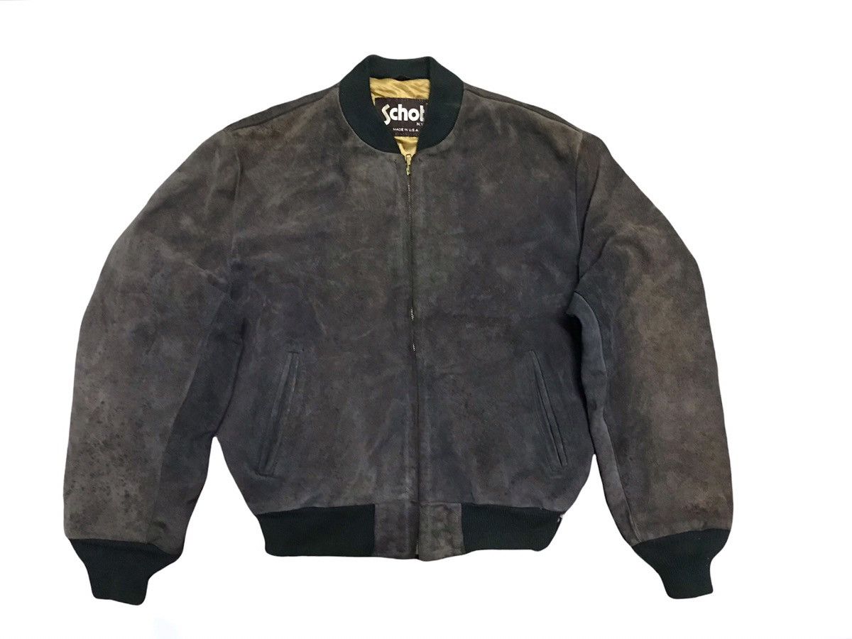 ジャケット・アウター 80s Schott suede leather bomber jkt Schott × Vintage Vtg 80s Schott leather bomber jacket | Grailed