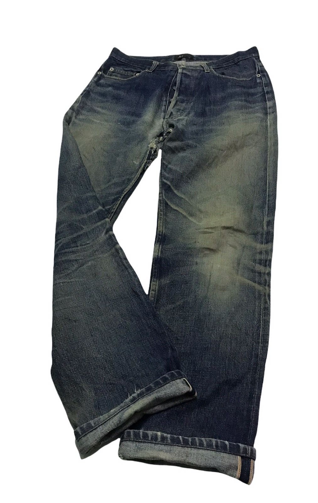 A.P.C. Vintage A.P.C distressed selvedge denim jeans Size US 30 / EU 46 - 1 Thumbnail