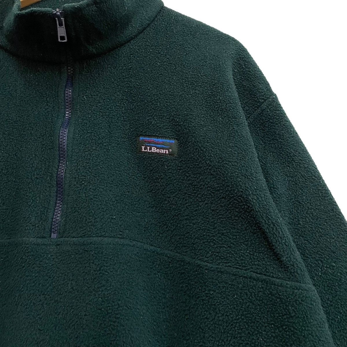 L.L. Bean × Vintage 💥80s LL BEAN HALFZIP SWEATER PULLOVER EMARALD GREEN Size US L / EU 52-54 / 3 - 6 Thumbnail