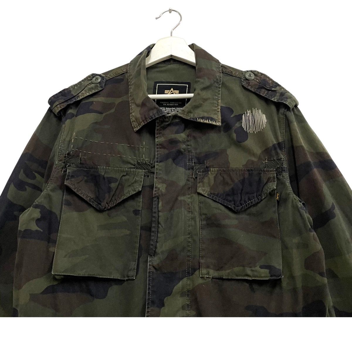 Alpha Industries 💥 ALPHA INDUSTRIES CAMOU ARMY M65 FIELD JACKET Size US M / EU 48-50 / 2 - 4 Thumbnail