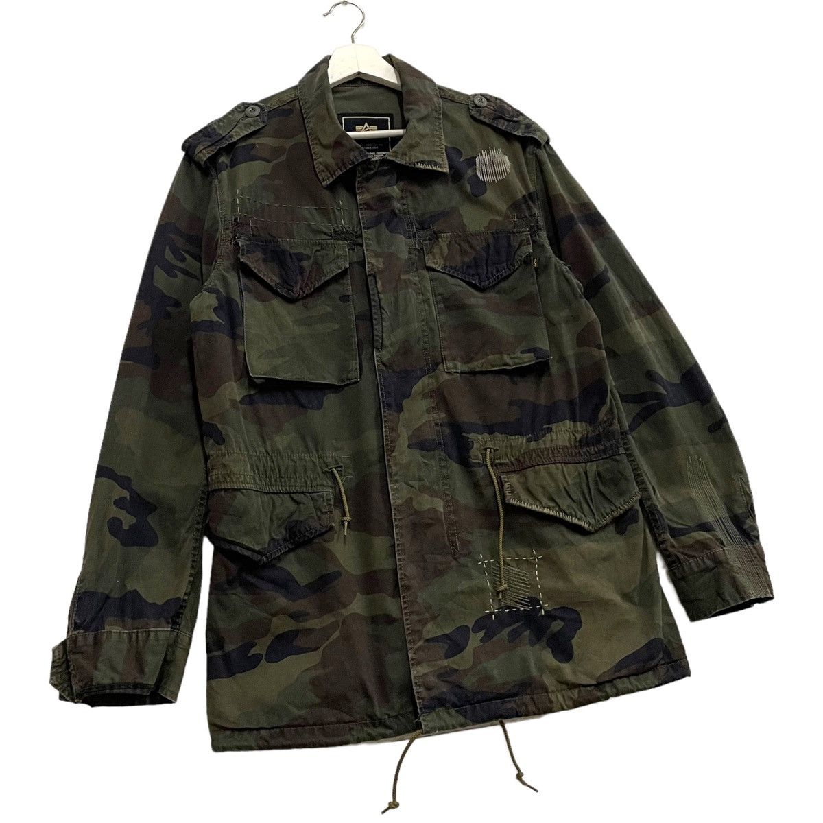 Alpha Industries 💥 ALPHA INDUSTRIES CAMOU ARMY M65 FIELD JACKET Size US M / EU 48-50 / 2 - 3 Thumbnail