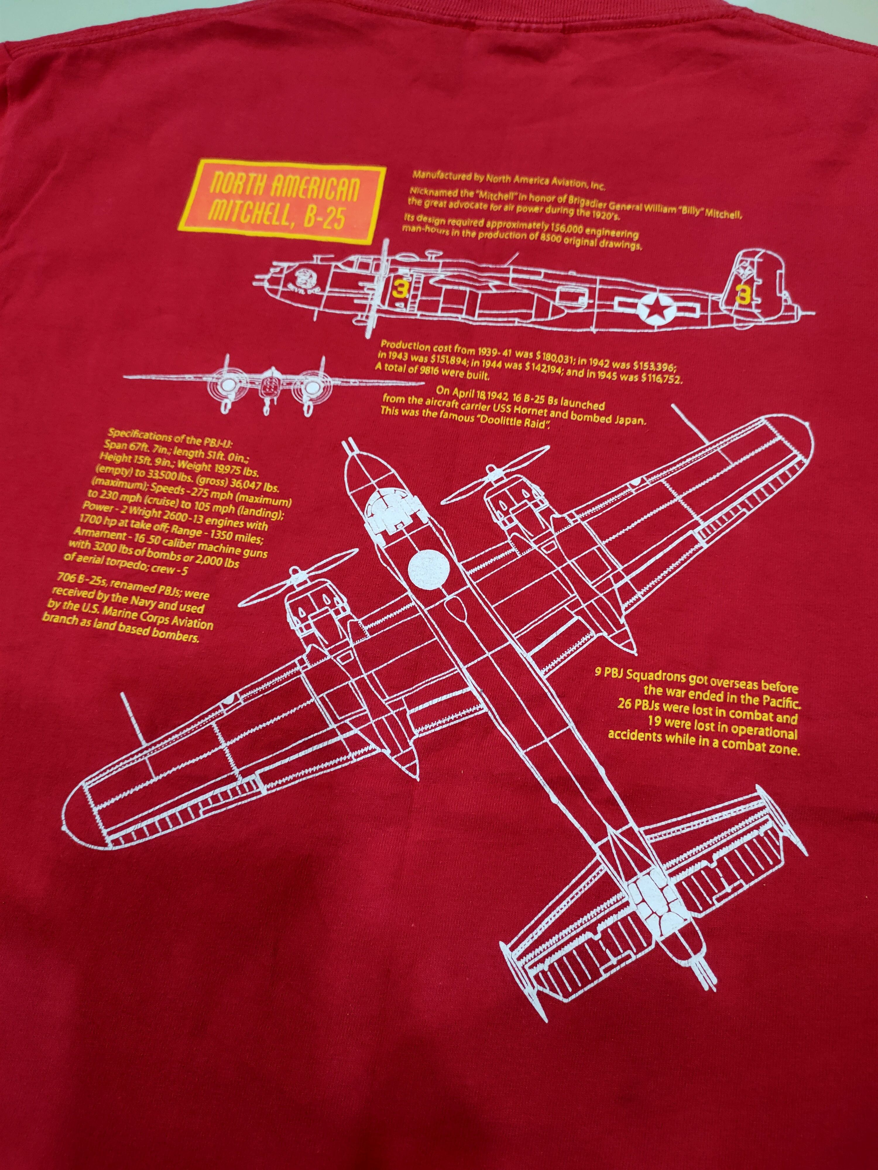 Vintage VTG 1990s DEVIL DOG GHOST SQUADRON B-25 Size US M / EU 48-50 / 2 - 7 Thumbnail