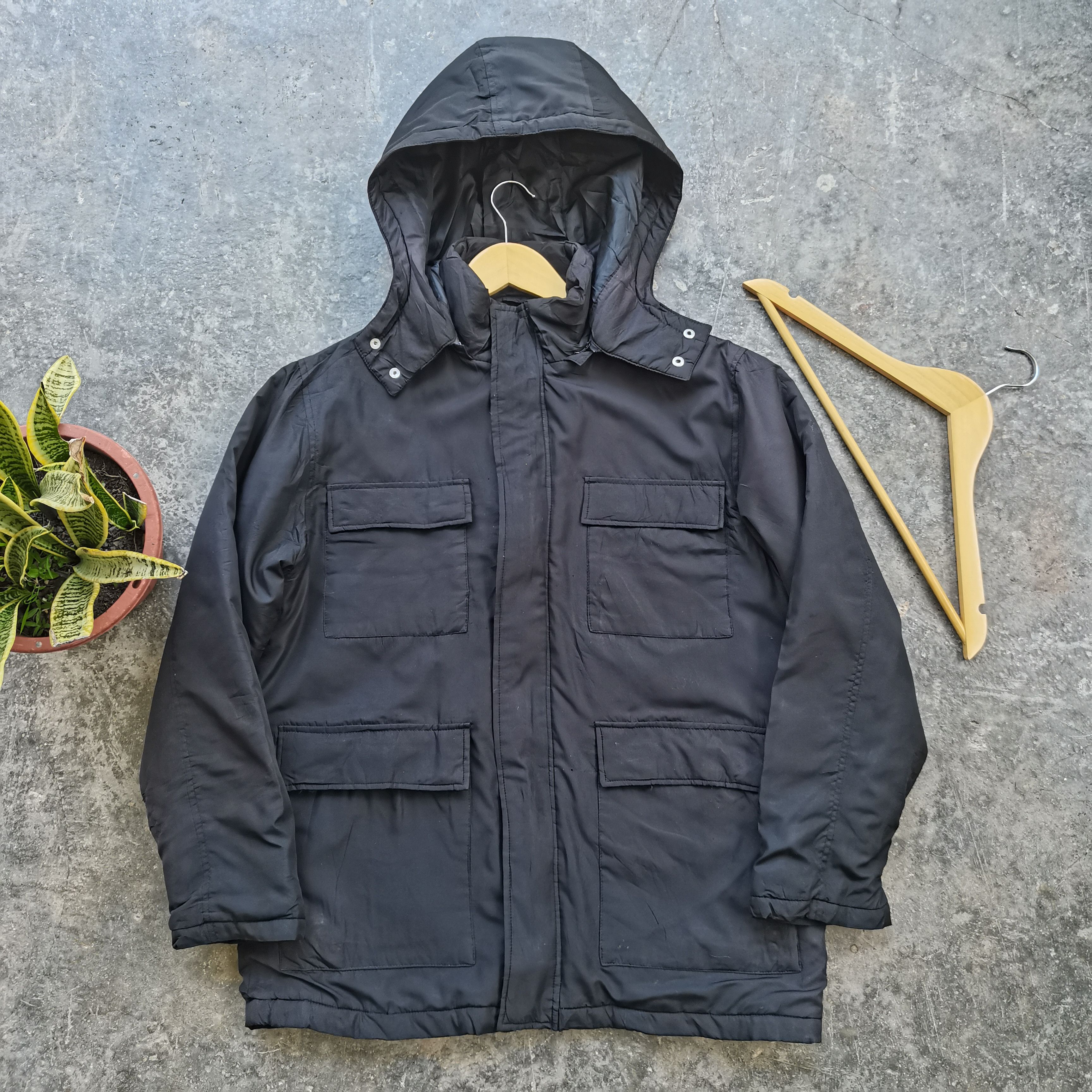 Mario Valentino × Vintage Vintage Mario Valentino Zipper Up Parka Hoodie Jacket Size US M / EU 48-50 / 2 - 1 Thumbnail