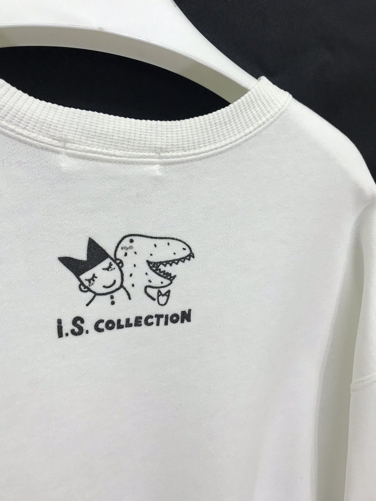 Issey Miyake × Tsumori Chisato Rare 80s Issey Sport White Sweatshirt Dinosaurs 4🟩7 Size US M / EU 48-50 / 2 - 5 Thumbnail