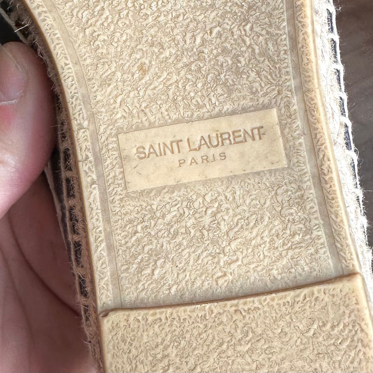 Saint Laurent Paris Saint Laurent Black Leather Star Appliqué Espadrilles Size US 8 / IT 38 - 12 Thumbnail