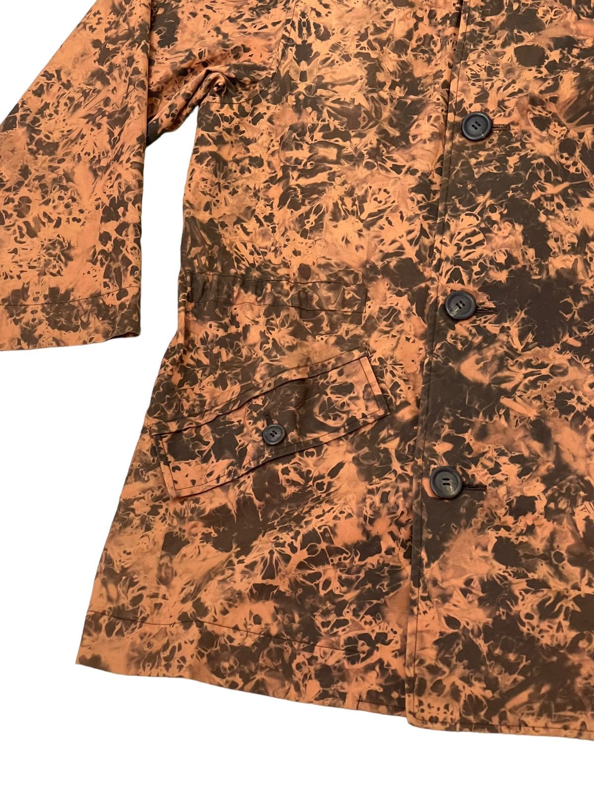 Issey Miyake Full Tie Dye Fire Issey Miyake Over Coat Double Breast 48🟩 Size US XXL / EU 58 / 5 - 6 Thumbnail