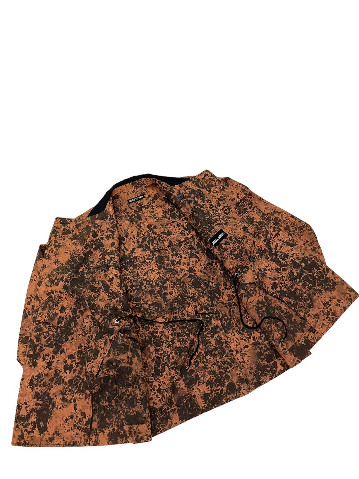 Issey Miyake Full Tie Dye Fire Issey Miyake Over Coat Double Breast 48🟩 Size US XXL / EU 58 / 5 - 11 Thumbnail