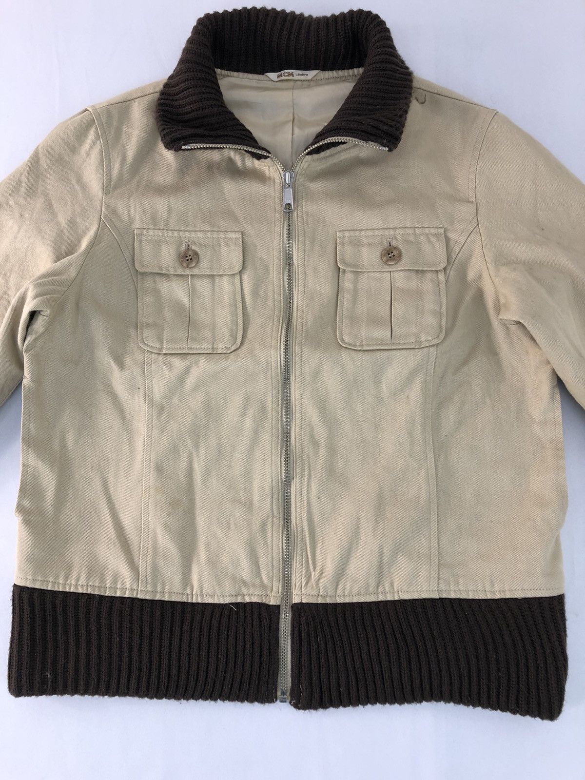 Designer × MCM 90s MCM Legere Shearling Multipocket Zipper Jacket Size S / US 4 / IT 40 - 3 Thumbnail