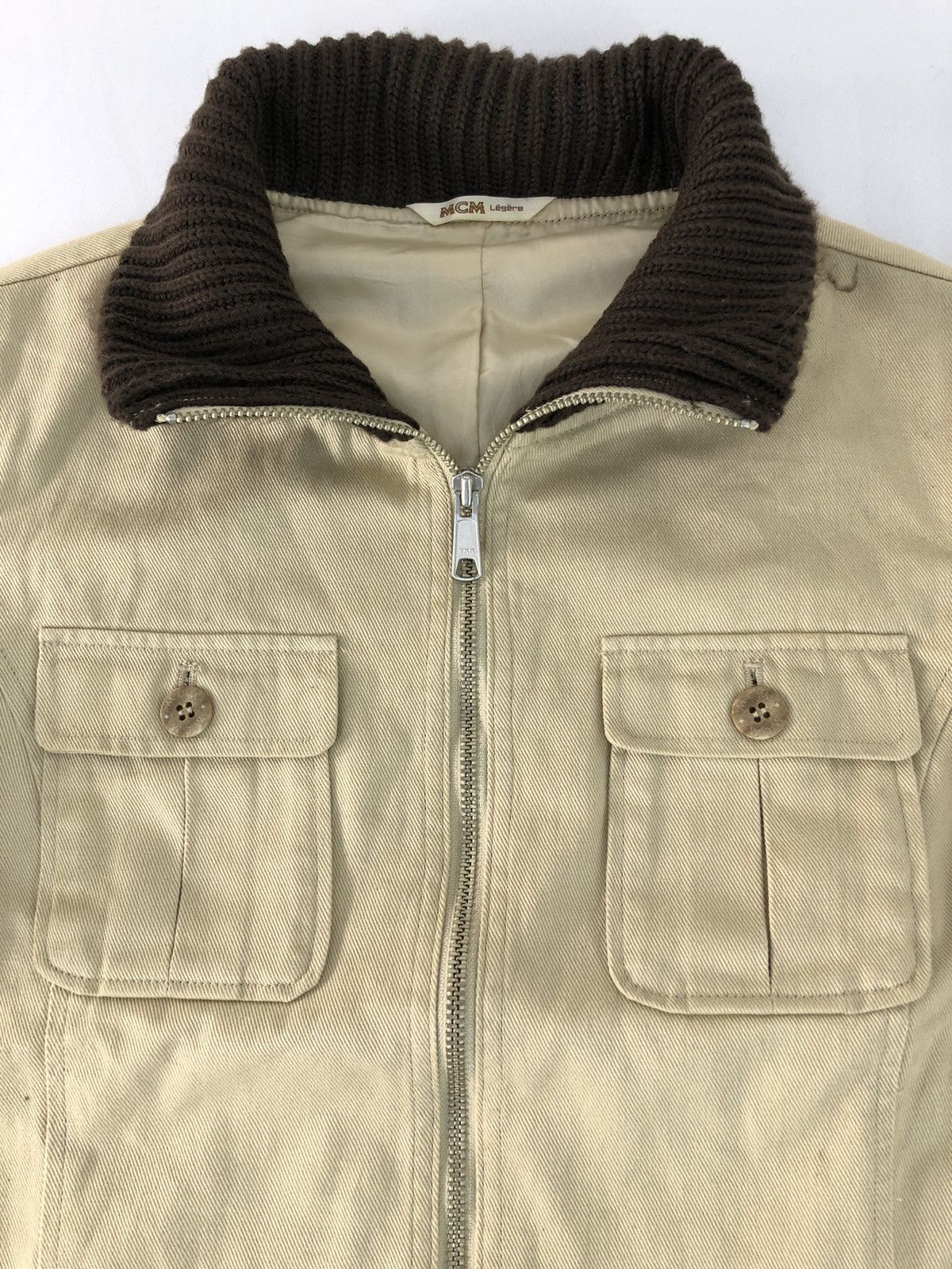 Designer × MCM 90s MCM Legere Shearling Multipocket Zipper Jacket Size S / US 4 / IT 40 - 4 Thumbnail