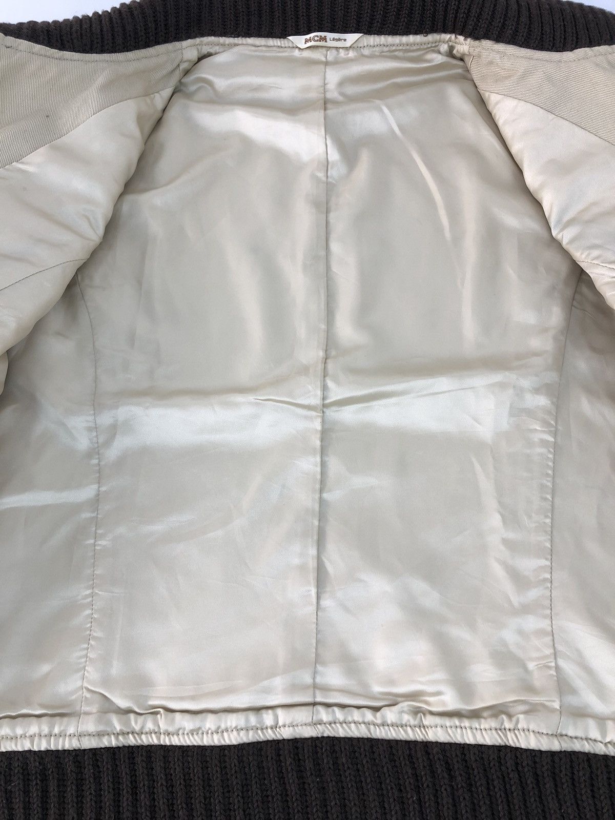 Designer × MCM 90s MCM Legere Shearling Multipocket Zipper Jacket Size S / US 4 / IT 40 - 6 Thumbnail