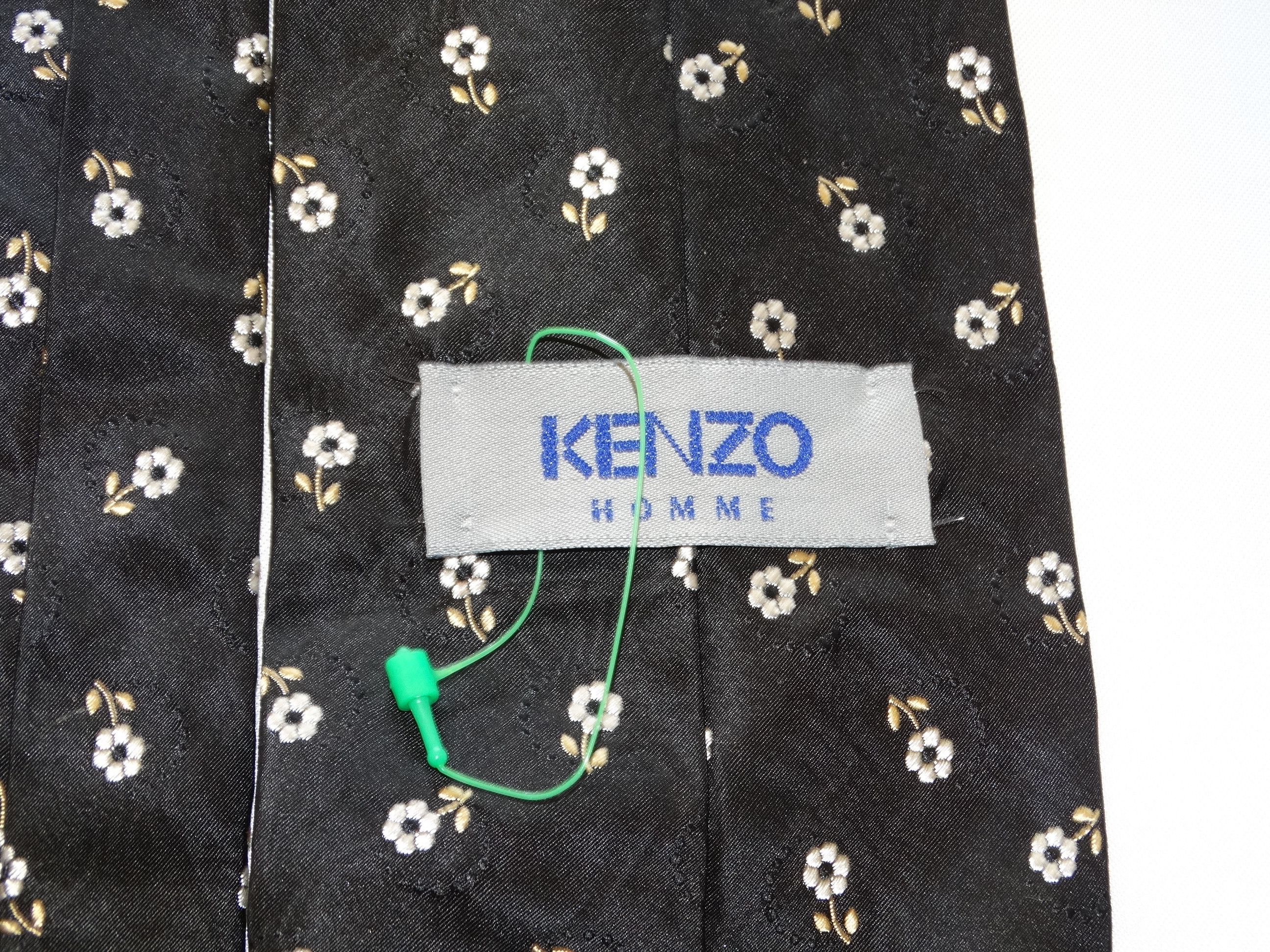 Kenzo T65 Kenzo tie embroidery floral flowers hawaii italian silk Size ONE SIZE - 5 Thumbnail