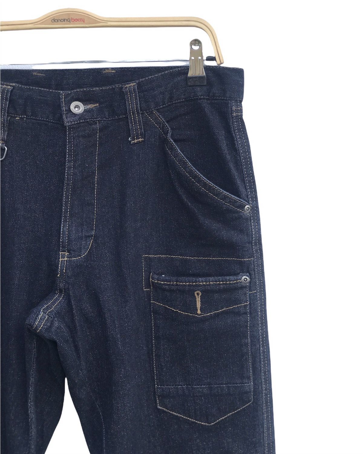 Japanese Brand Denim Jeans Cargo Stretchable Slim Fit Size US 31 - 3 Thumbnail