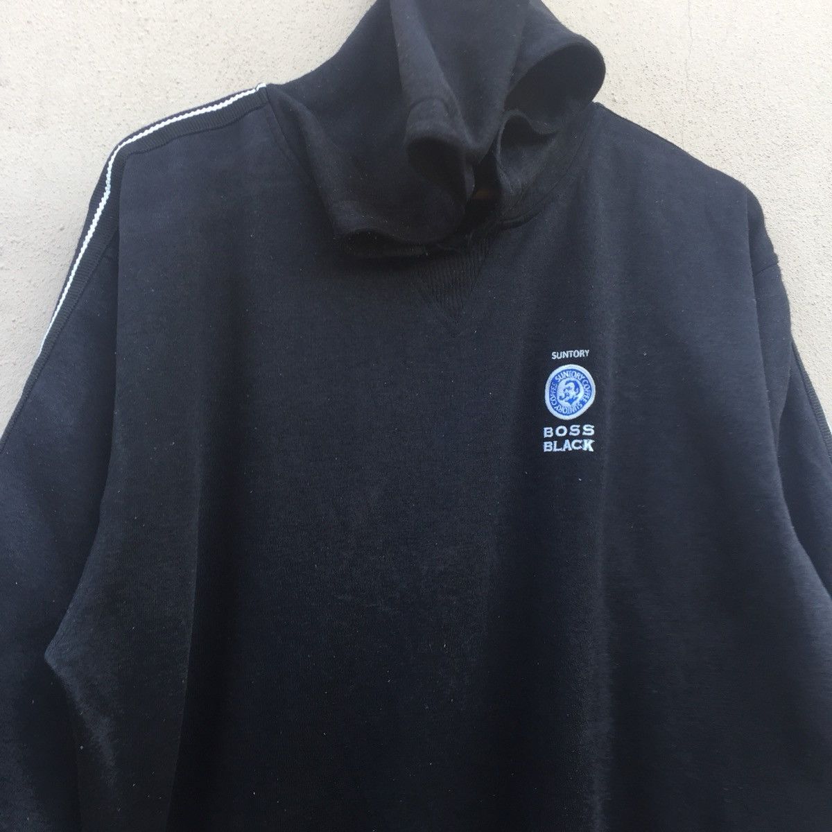 Japanese Brand × Vintage Vintage Japanese Brand Suntory Boss Black Hoodie Size US L / EU 52-54 / 3 - 4 Thumbnail