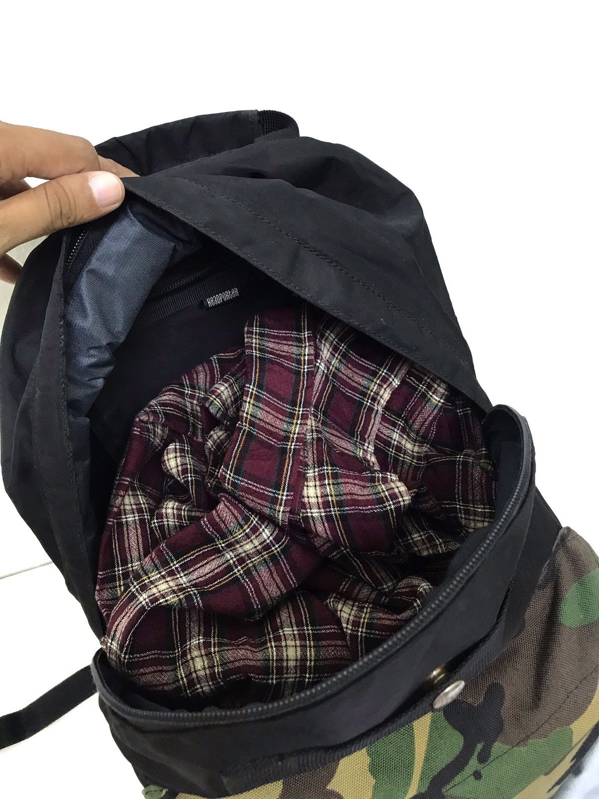 Head Porter Head Porter Backpack Hybrid Camo Black Fit Macbook 8🟩 Size ONE SIZE - 9 Thumbnail