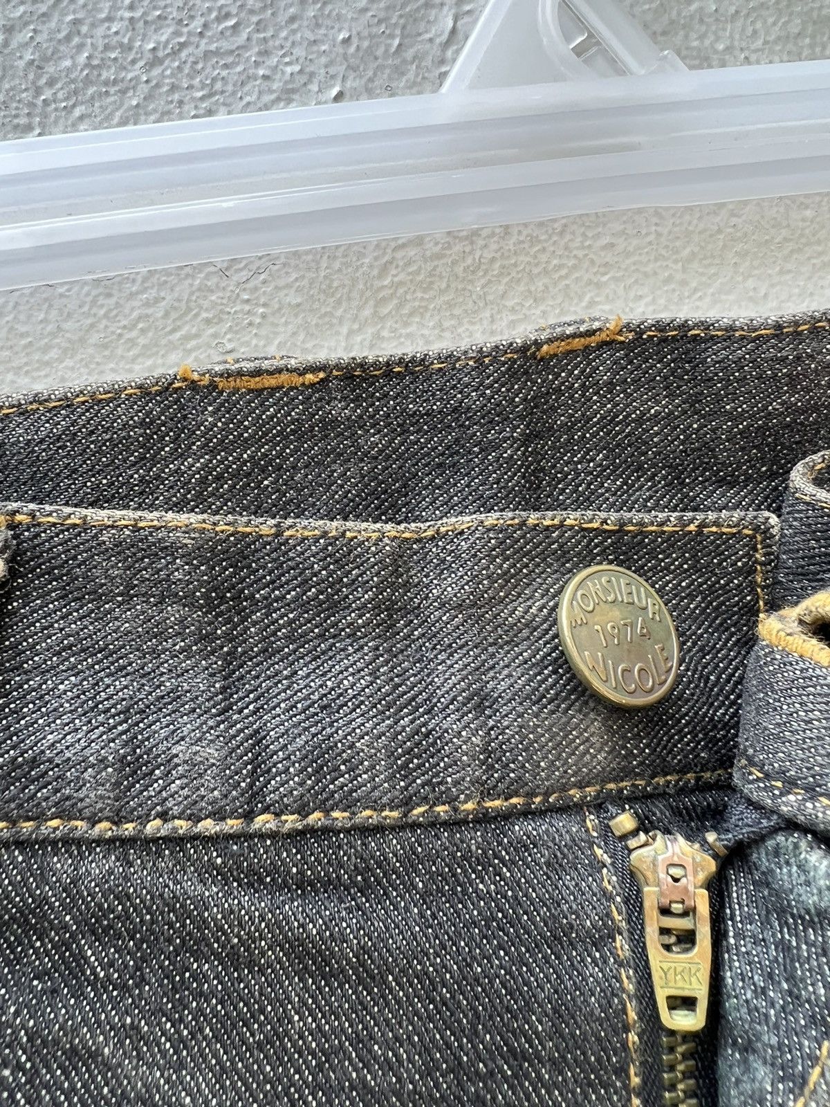 Nicole Club Vintage Monsieur Nicole Distress Mud Denim Jeans Size US 30 / EU 46 - 8 Thumbnail