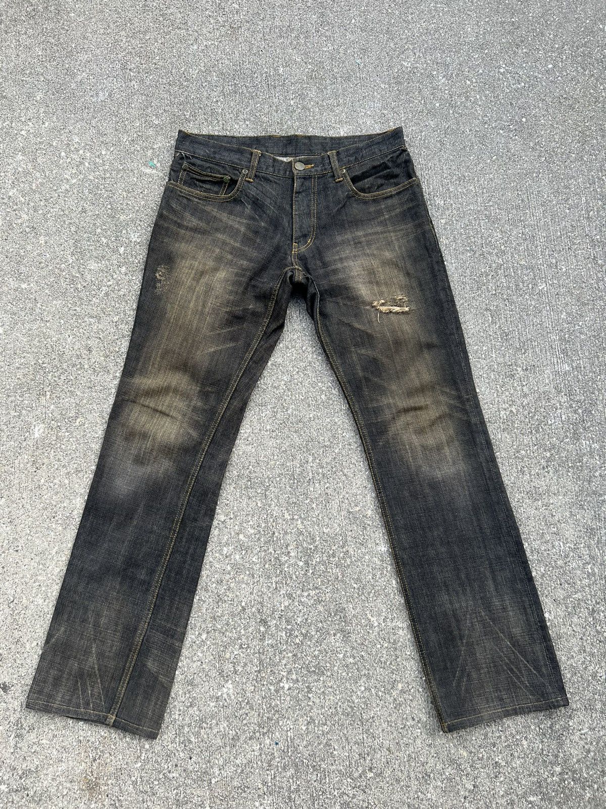 Vintage Monsieur Nicole Distress Mud Denim Jeans
