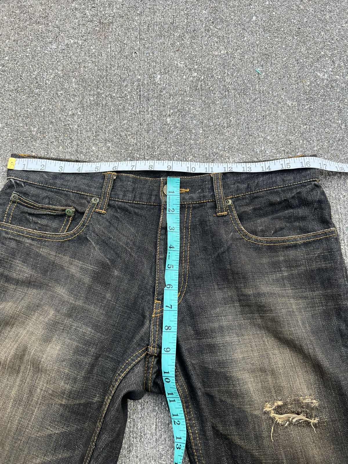Nicole Club Vintage Monsieur Nicole Distress Mud Denim Jeans Size US 30 / EU 46 - 2 Thumbnail
