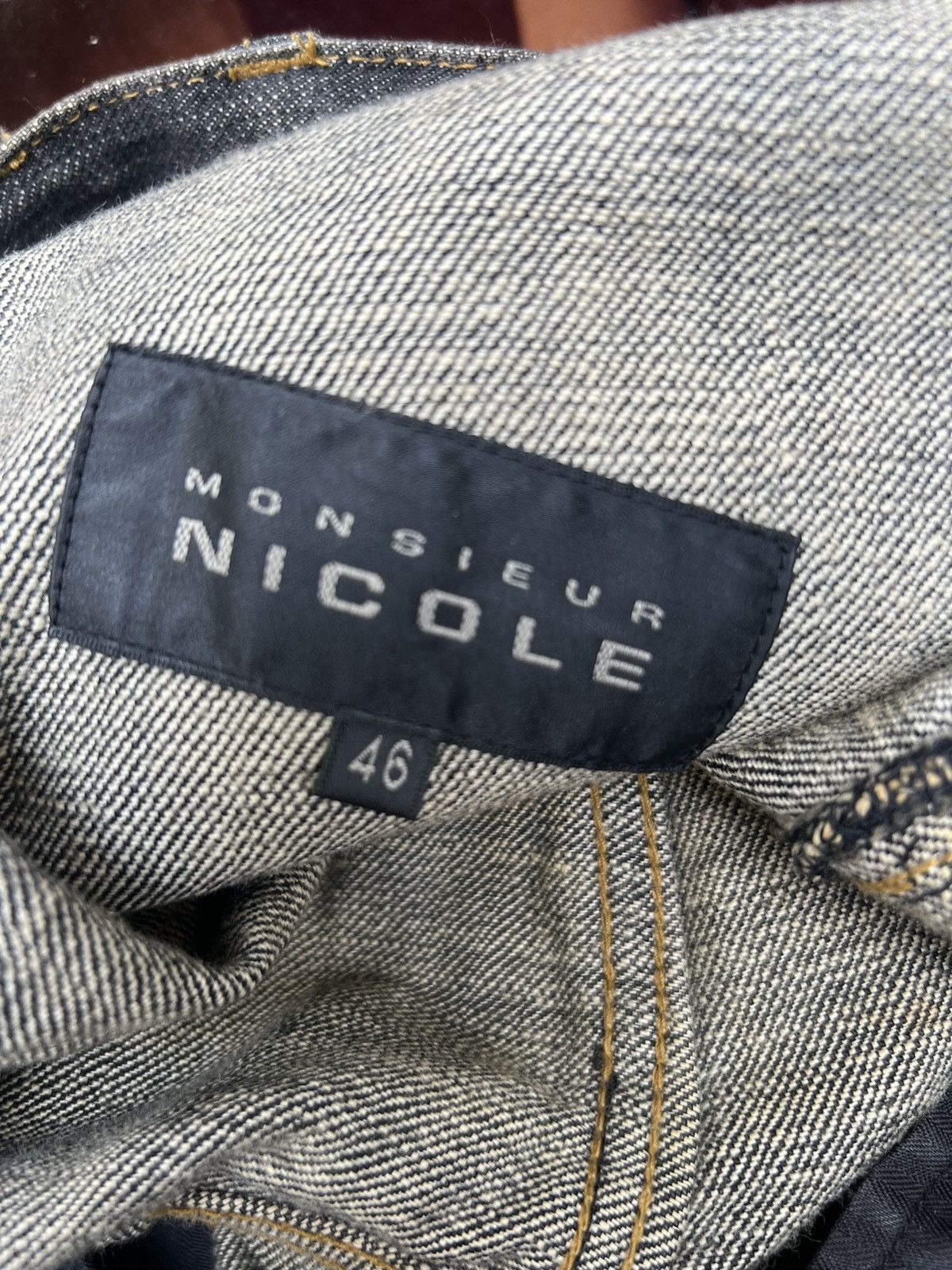 Nicole Club Vintage Monsieur Nicole Distress Mud Denim Jeans Size US 30 / EU 46 - 19 Thumbnail