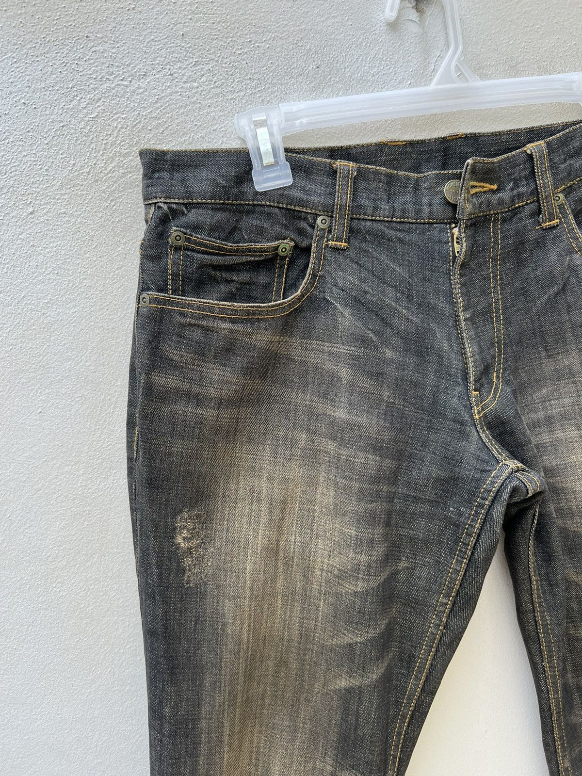 Nicole Club Vintage Monsieur Nicole Distress Mud Denim Jeans Size US 30 / EU 46 - 9 Thumbnail