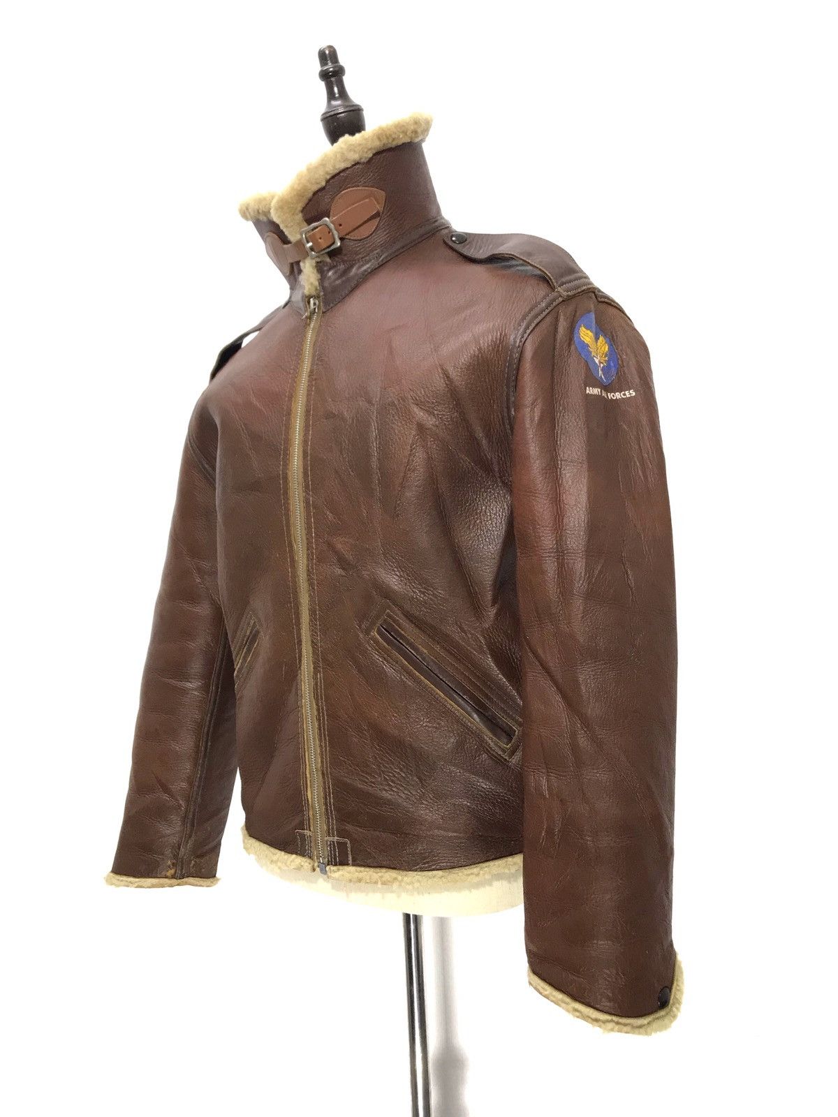 🛩Eastman Leather B-6 USAAF Shearling Sheepskin WWII 1🟩3
