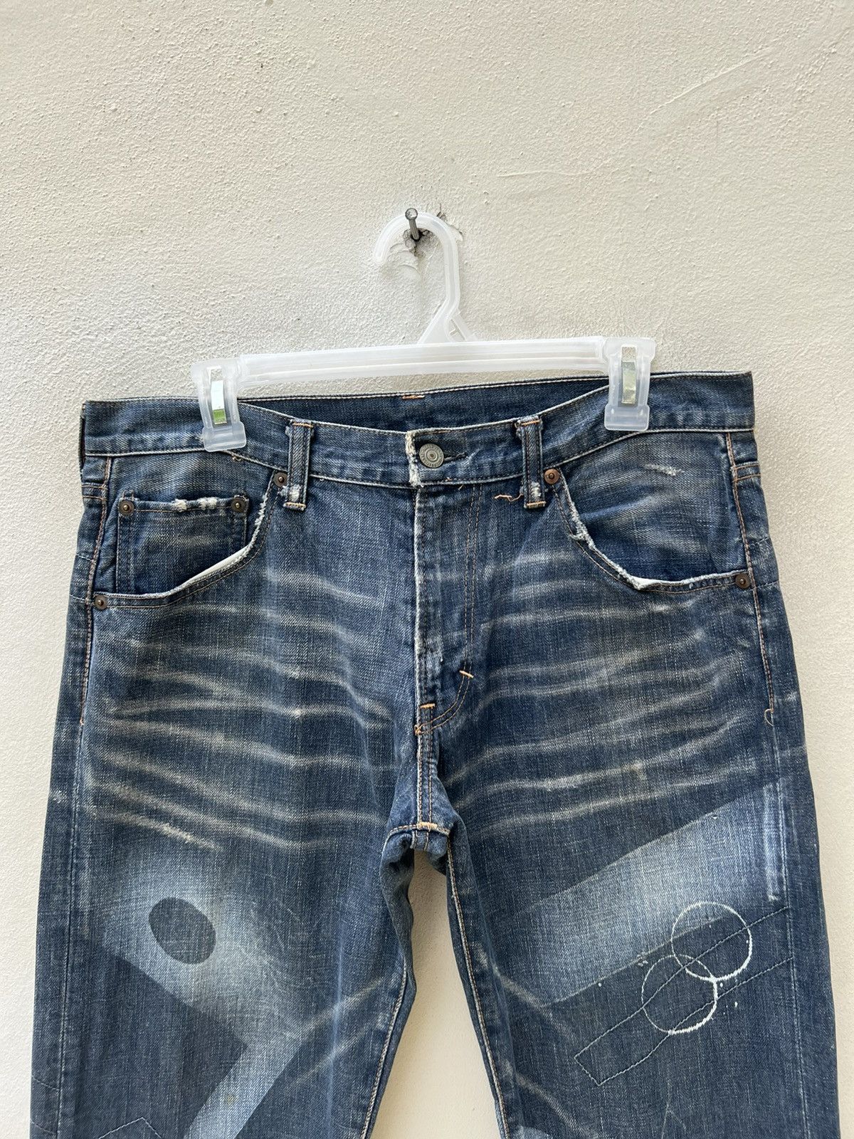 Vintage Vintage RNA Japan Reconstructed Rips Distressed Denim Jeans Size US 31 - 7 Thumbnail