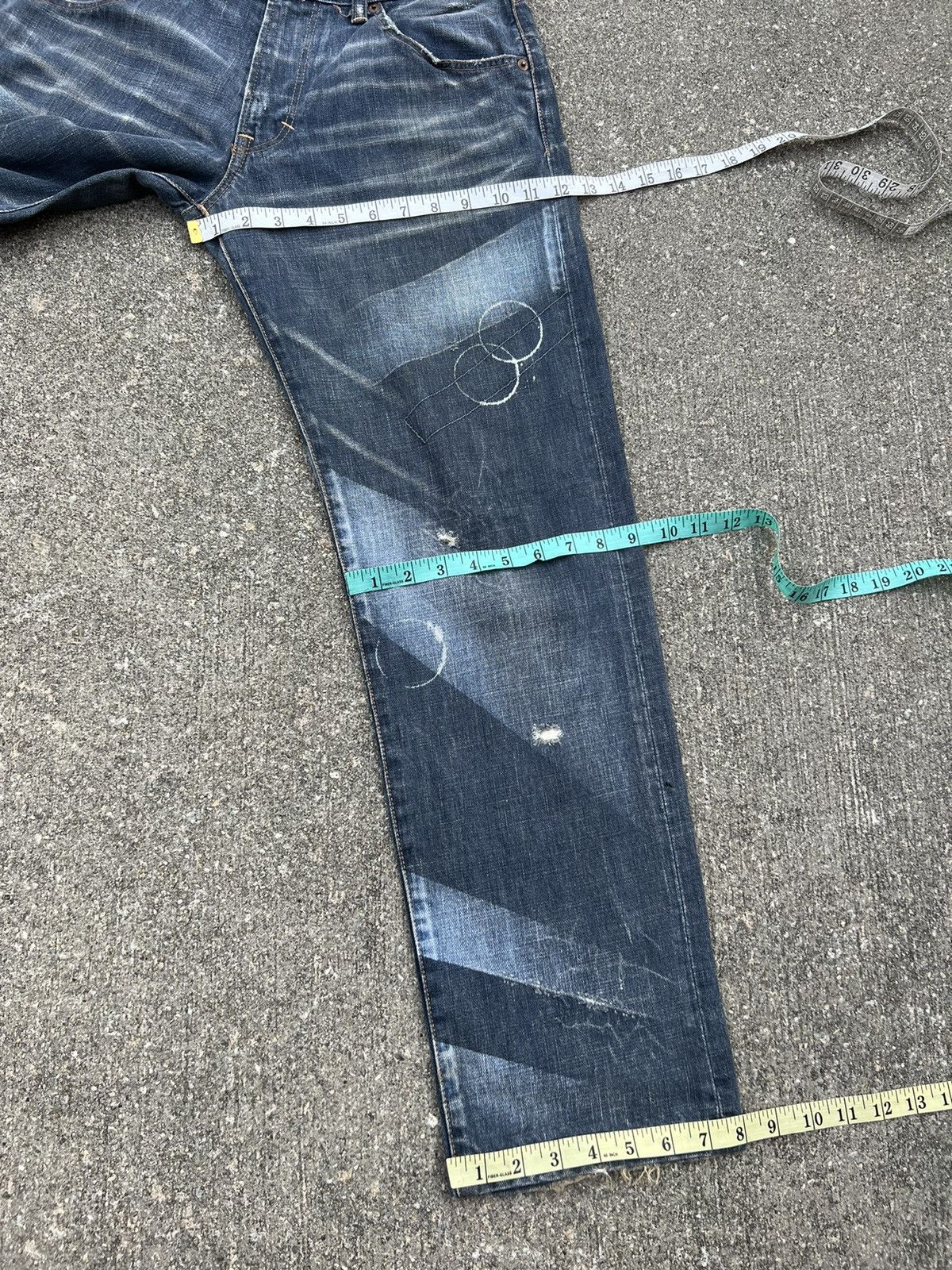 Vintage Vintage RNA Japan Reconstructed Rips Distressed Denim Jeans Size US 31 - 3 Thumbnail