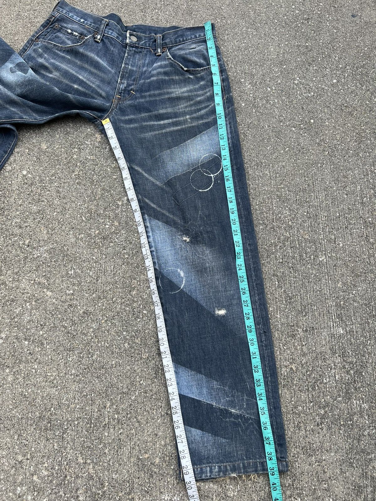 Vintage Vintage RNA Japan Reconstructed Rips Distressed Denim Jeans Size US 31 - 4 Thumbnail