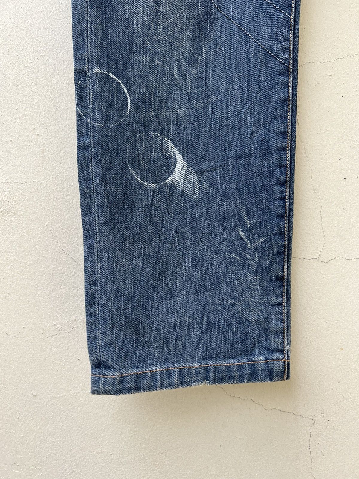 Vintage Vintage RNA Japan Reconstructed Rips Distressed Denim Jeans Size US 31 - 10 Thumbnail