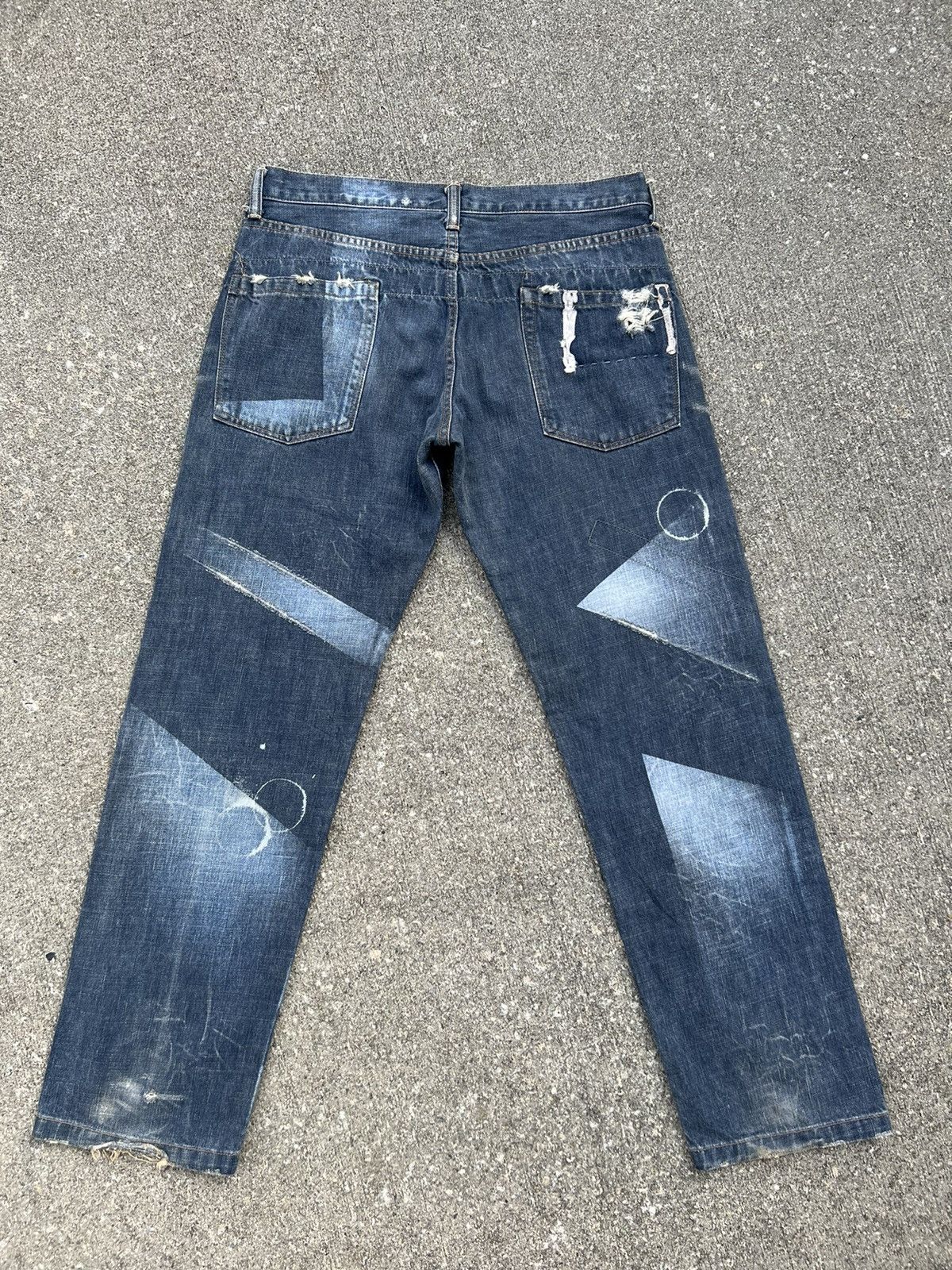 Vintage Vintage RNA Japan Reconstructed Rips Distressed Denim Jeans Size US 31 - 5 Thumbnail