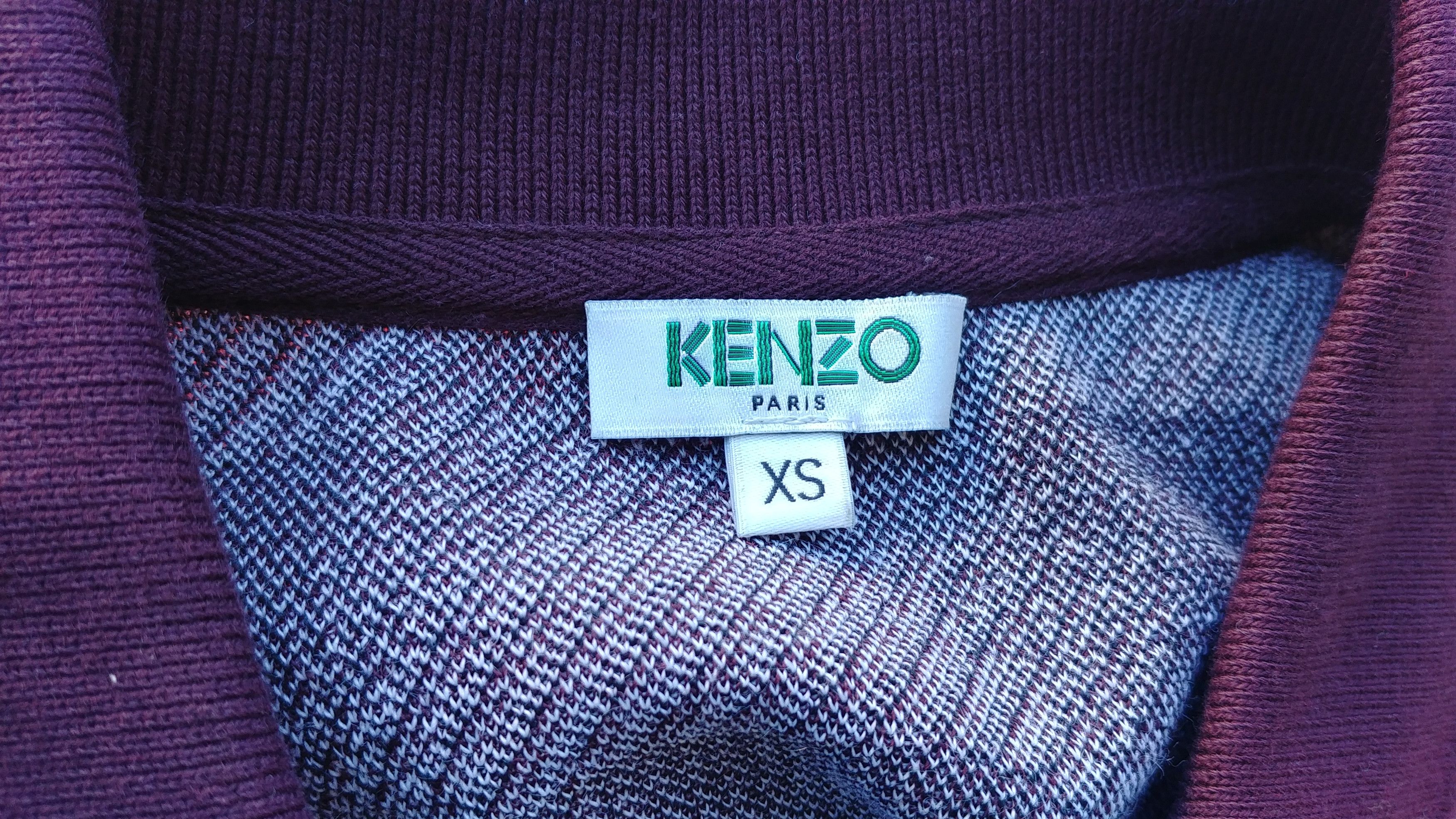 Kenzo Kenzo Burgundy Eye Virgin Wool Men's Polo Shirt T-Shirt Size US XS / EU 42 / 0 - 8 Thumbnail