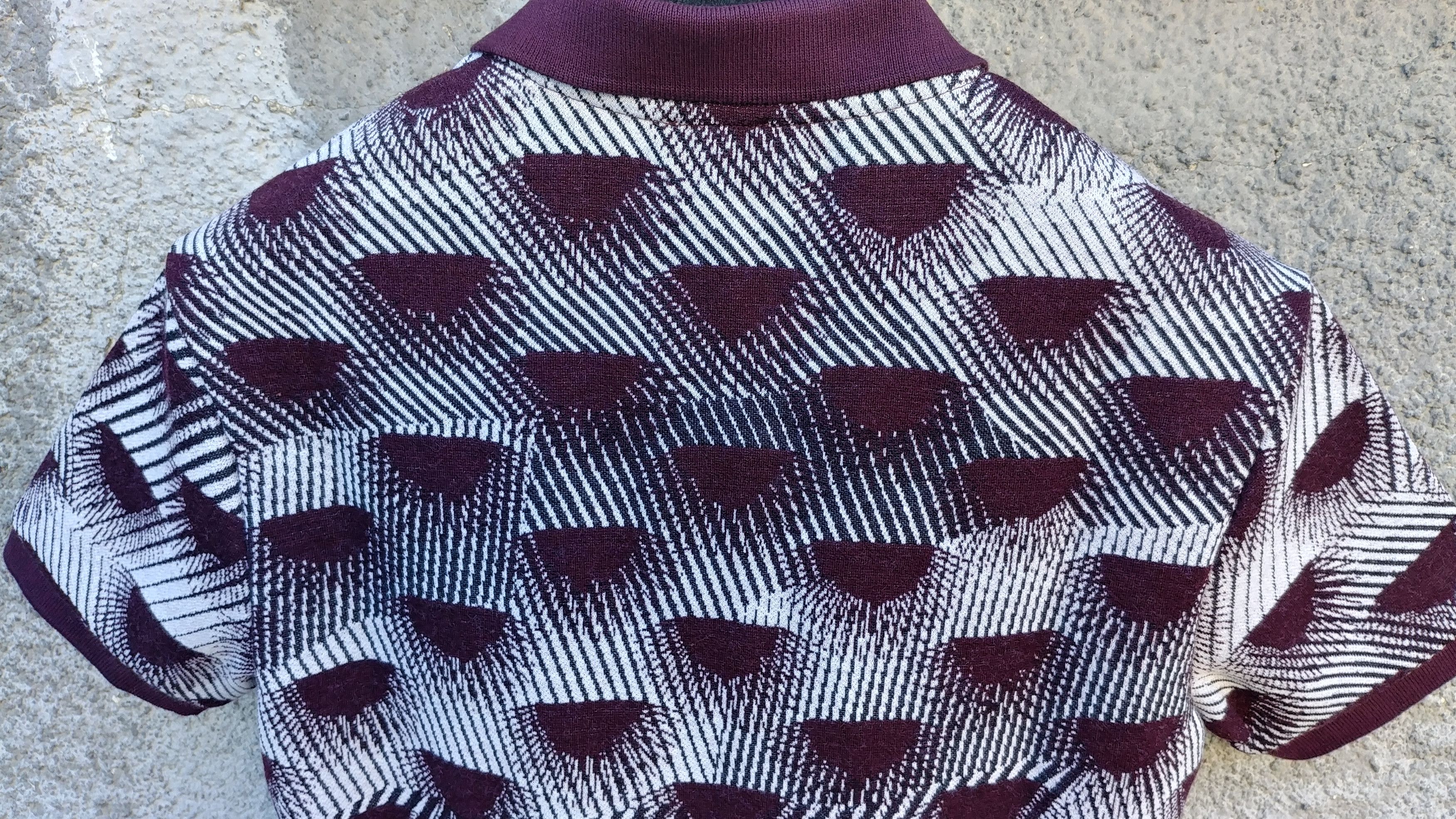 Kenzo Kenzo Burgundy Eye Virgin Wool Men's Polo Shirt T-Shirt Size US XS / EU 42 / 0 - 6 Thumbnail