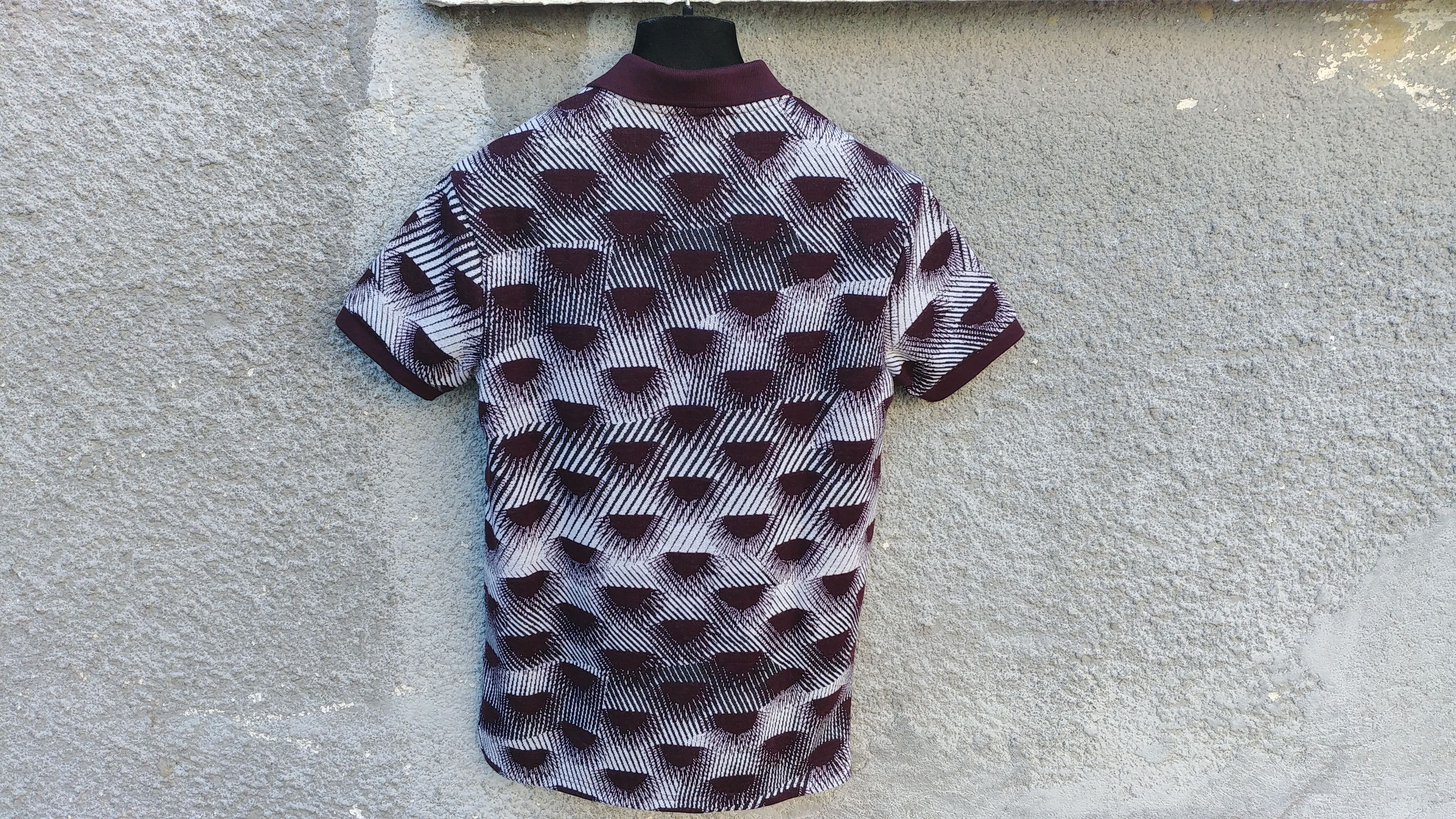 Kenzo Kenzo Burgundy Eye Virgin Wool Men's Polo Shirt T-Shirt Size US XS / EU 42 / 0 - 5 Thumbnail