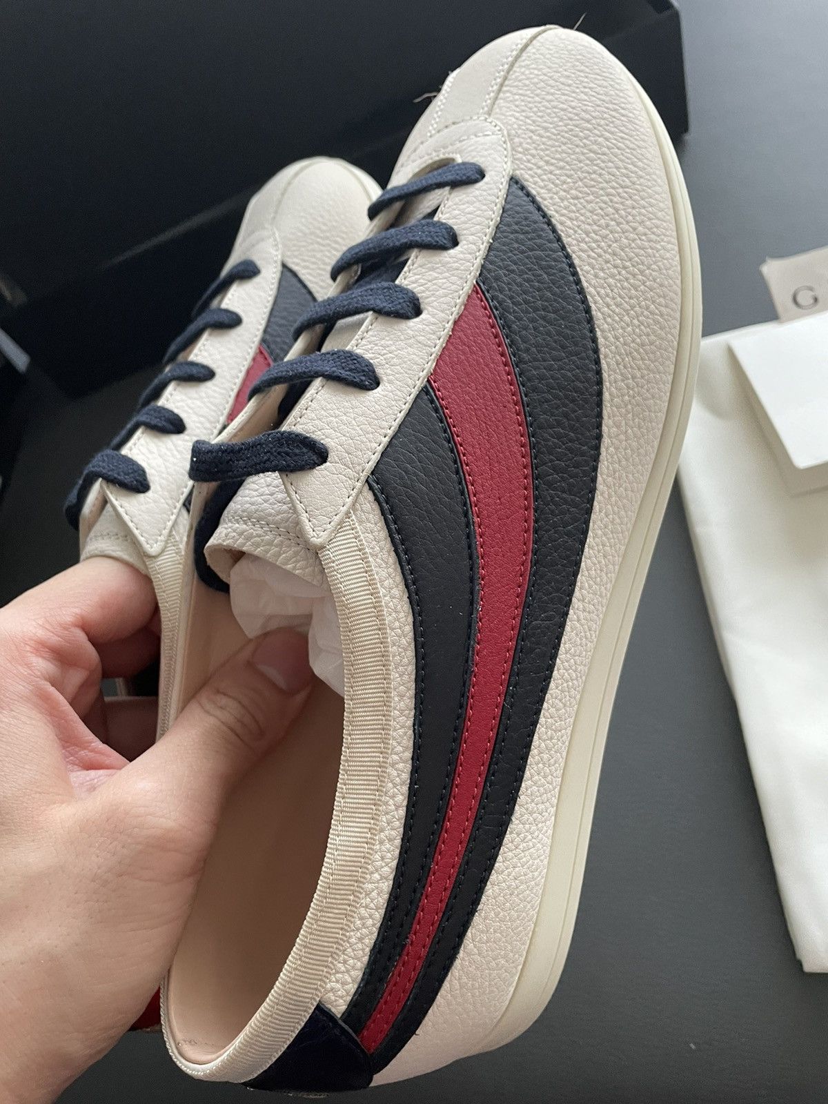 Gucci Limited Brand New Super Runway Iconic Leather Hebron Sneaker Size US 8 / EU 41 - 16 Thumbnail