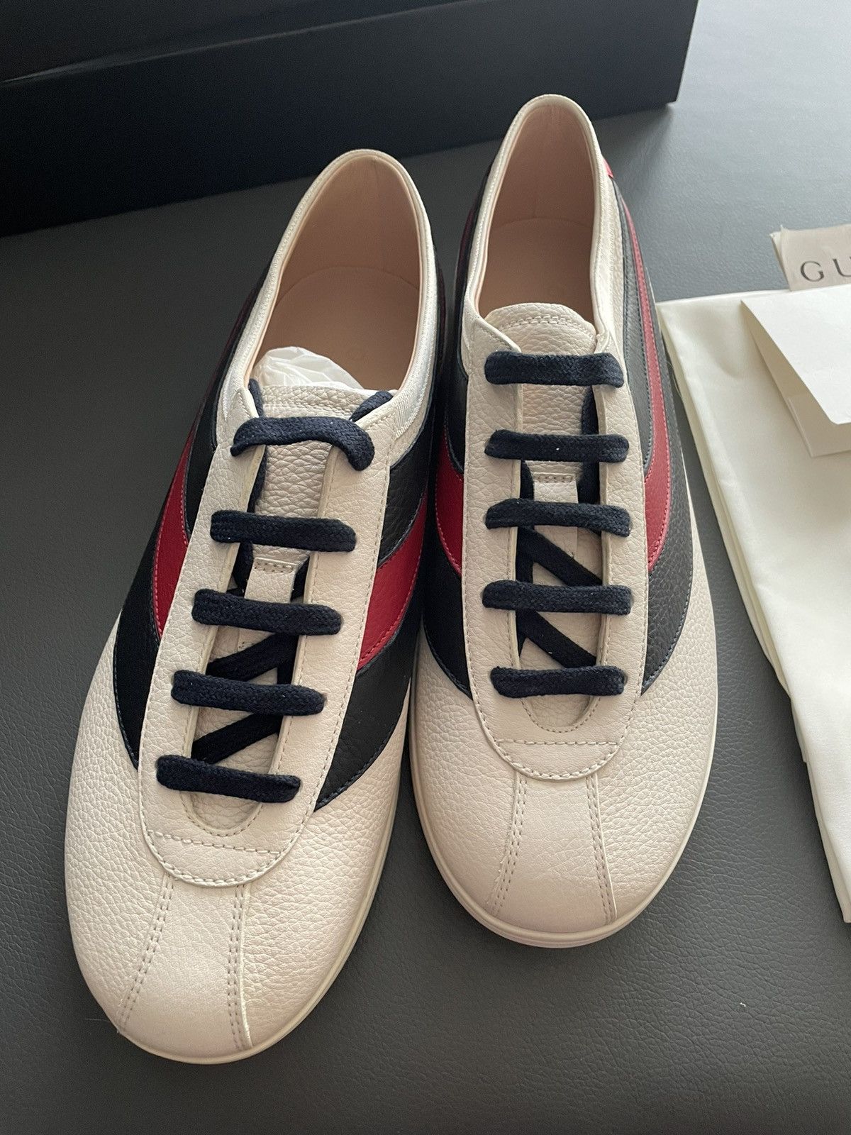 Gucci Limited Brand New Super Runway Iconic Leather Hebron Sneaker Size US 8 / EU 41 - 12 Thumbnail
